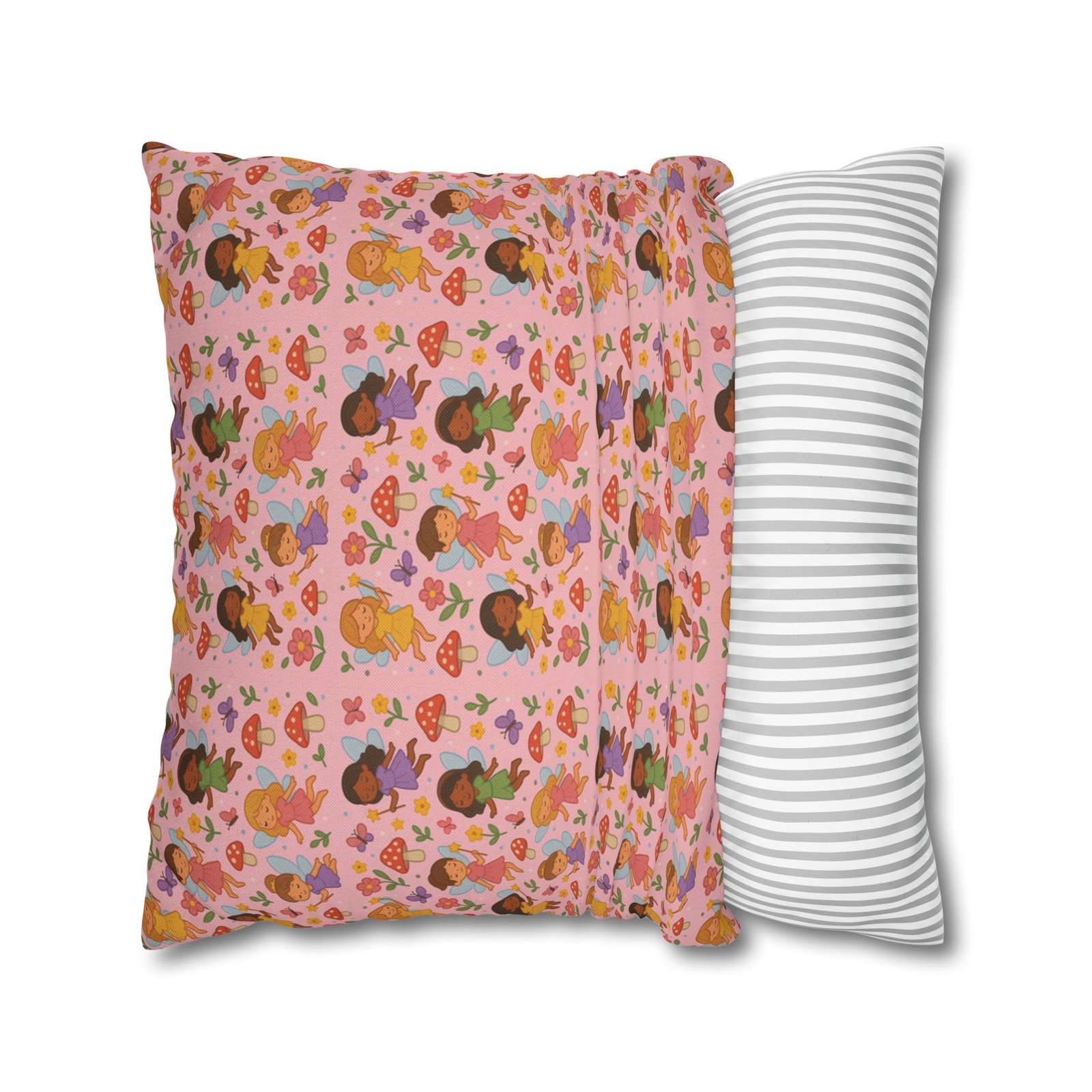Flower Girls Square Pillowcase, Floral Pillow Cover, Bedroom Decor, Home Accent, Flower Pattern Bedding - Image 20