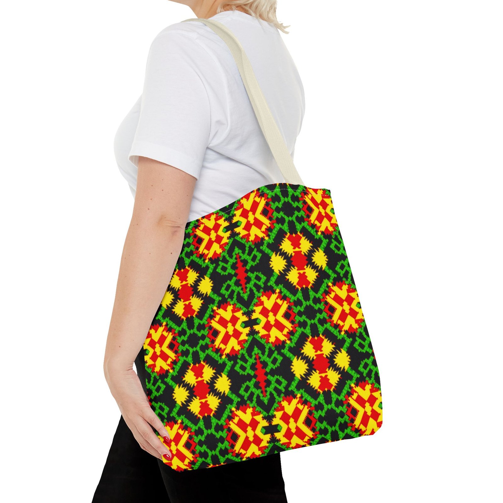 African Print Tote Bag, Ankara Tote, Ethnic Style Handbag, Colorful Market Bag, Tribal Print Shoulder Bag, Beach Tote - Image 32
