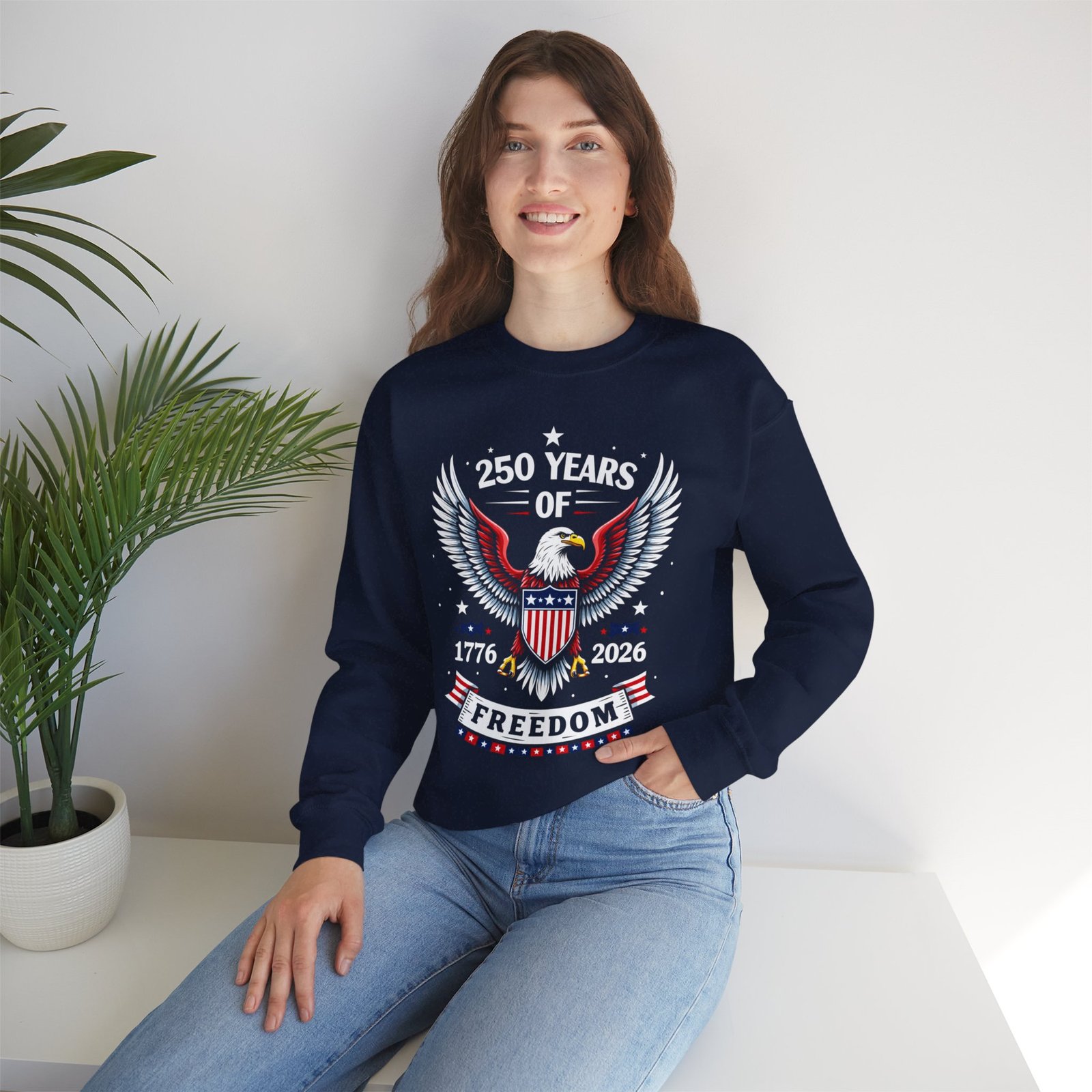 Patriotic Crewneck Sweatshirt, 250 Years of Freedom, America 250 Anniversary Pullover, 1776-2026 U.S. Semiquincentennial - Image 13