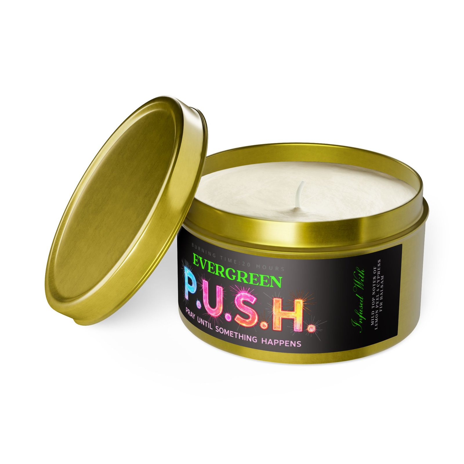 P.U.S.H. Evergreen Spirit Candle, Pray Until Something Happens - Image 16