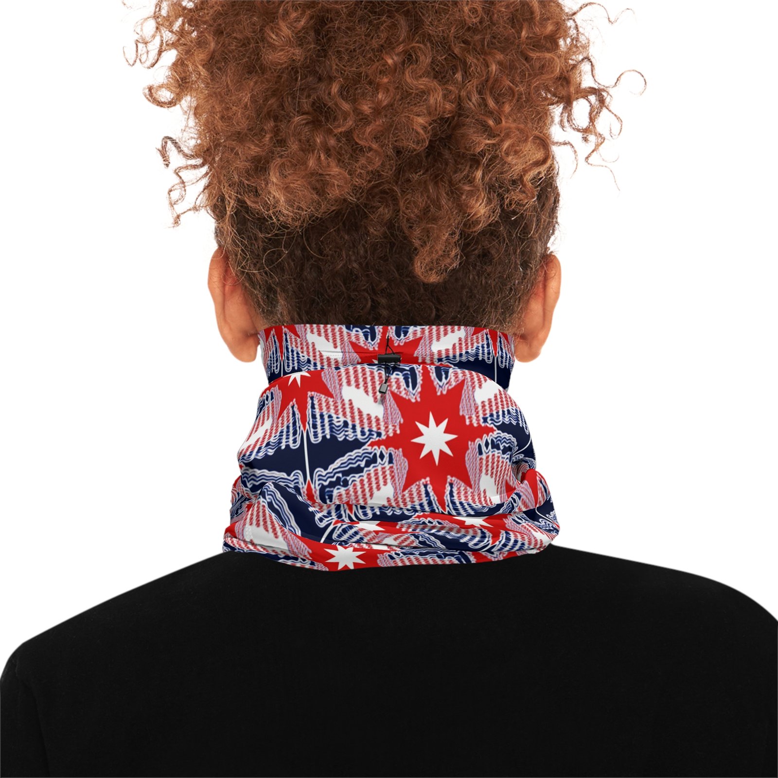 Winter Neck Gaiter, Patriotic Face Covering, USA Flag Design, Neck Warmer with Drawstring, Snowboarding Accessories, Ski Mask - Image 5