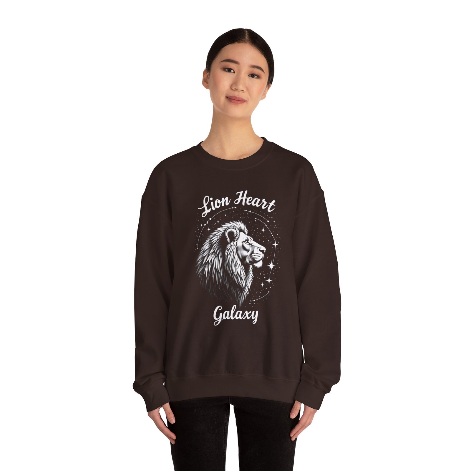 Lion Heart Galaxy Sweatshirt - Unisex Crewneck, Gift for Astrology Lovers, Cozy Fashion, Animal Print, Perfect for Fall - Image 8