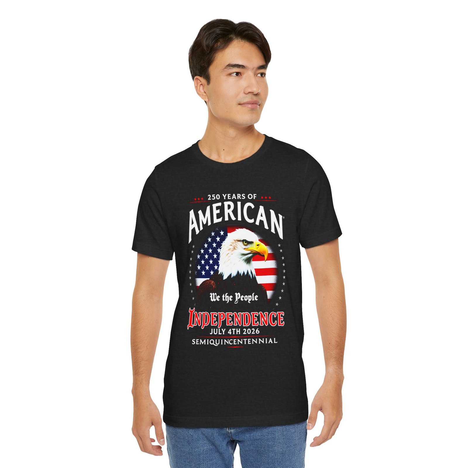 We The People Unisex Jersey Short Sleeve Tee, American Semiquincentennial T-shirt, Patriotic Shirt, USA Bicentennial Top, Independence Day - Image 10