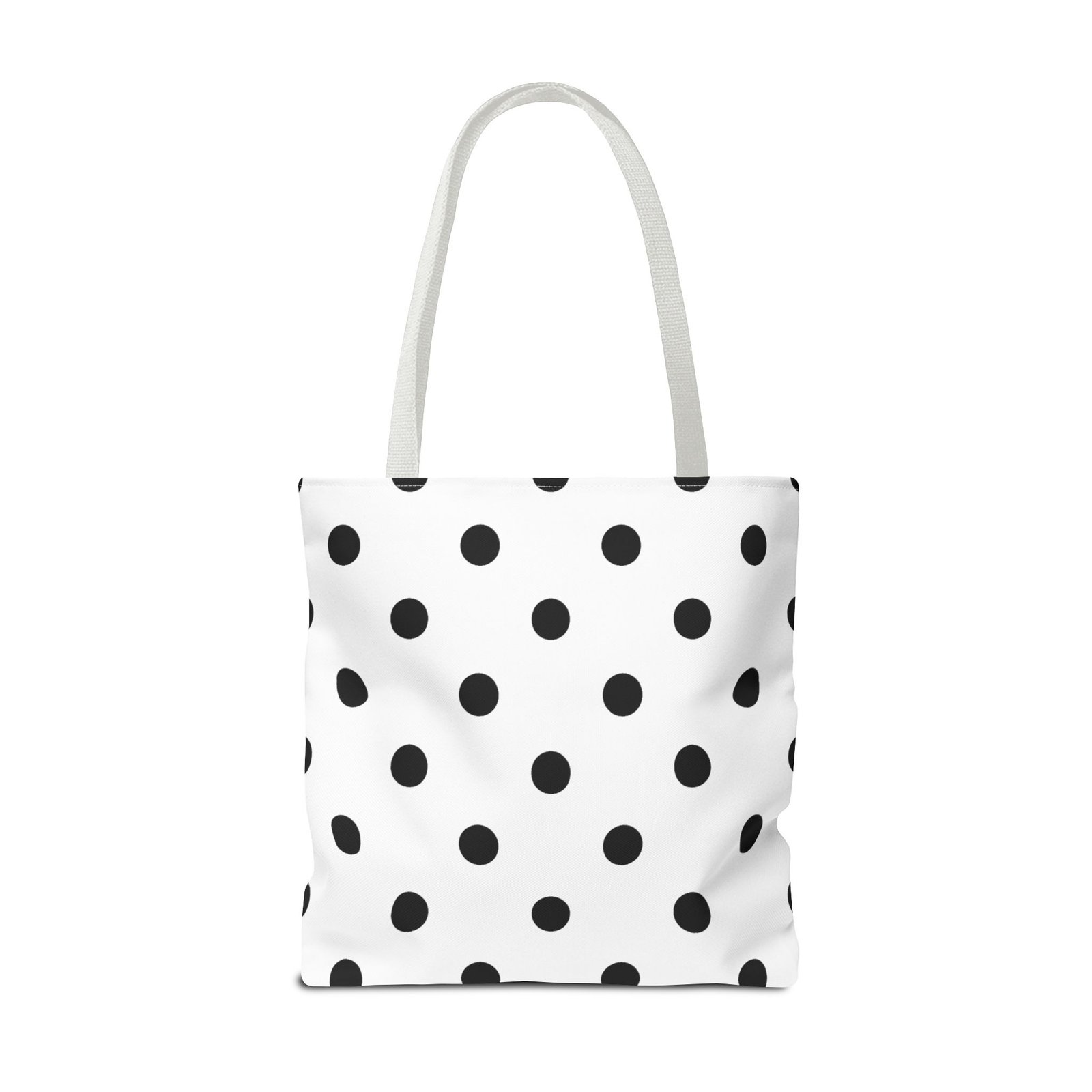 Black Polka Dot Tote Bag | All-Over Print - Image 22