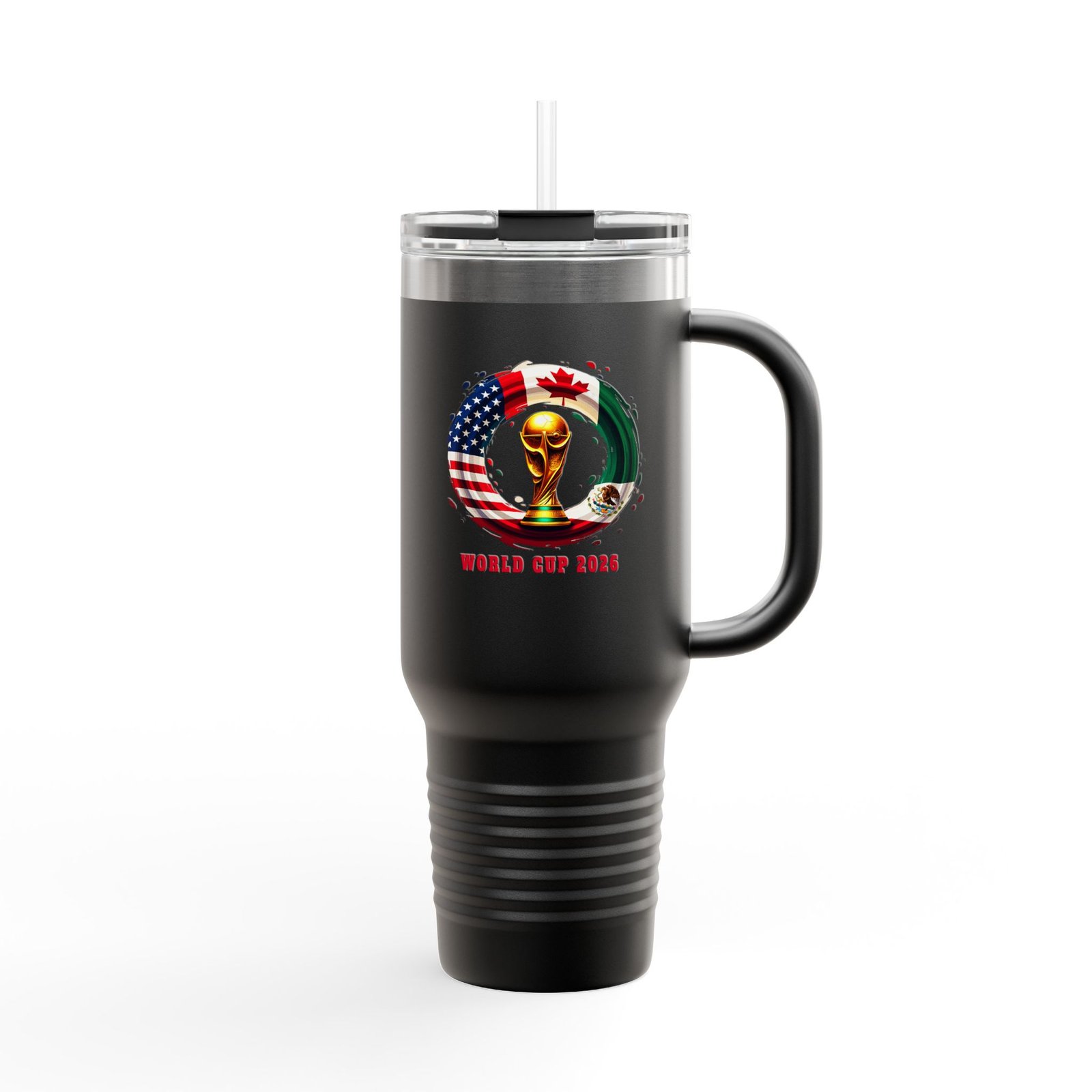 World Cup 2026 Trophy Flags 40oz Insulated Travel Mug - Image 4