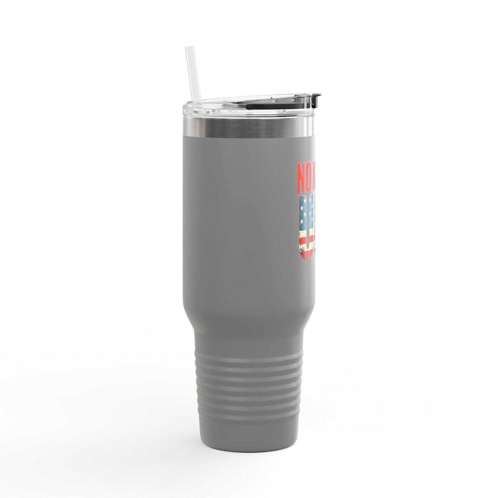No Kings USA Travel Mug | Patriotic American Flag Text 40oz Insulated Tumbler - Image 10
