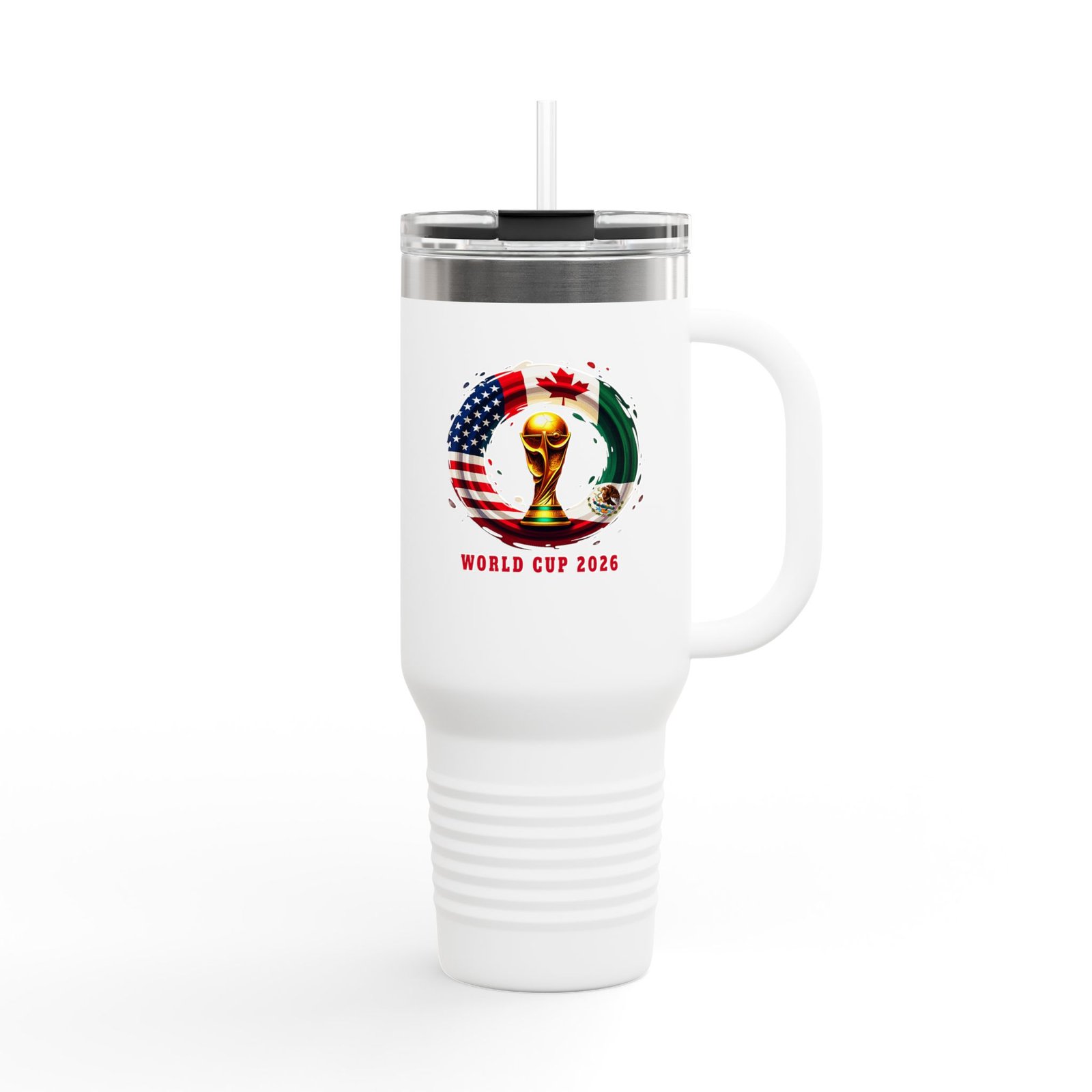 World Cup 2026 Trophy Flags 40oz Insulated Travel Mug - Image 2