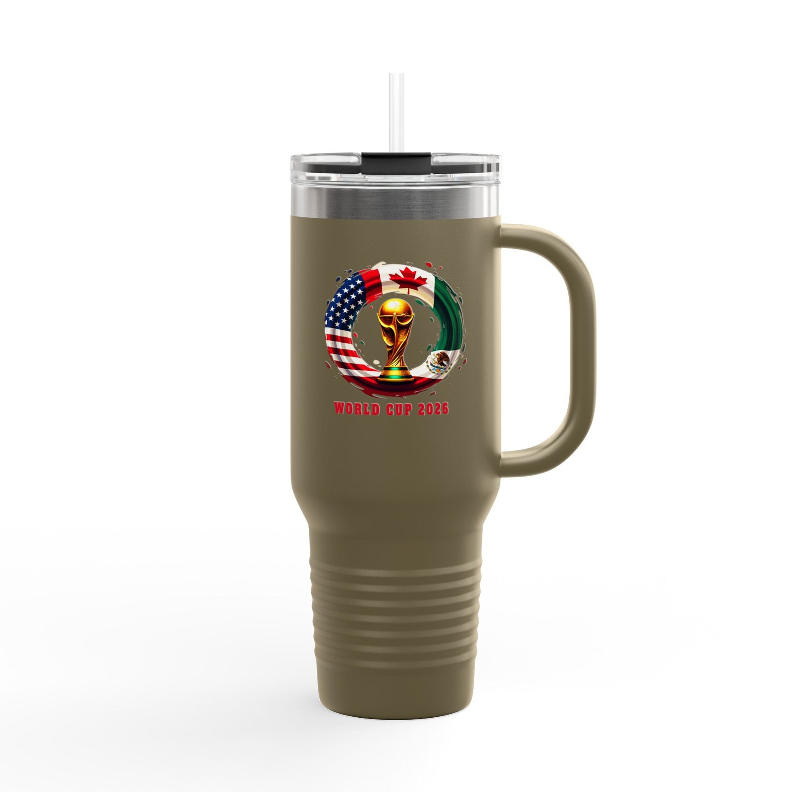 World Cup 2026 Trophy Flags 40oz Insulated Travel Mug - Image 7