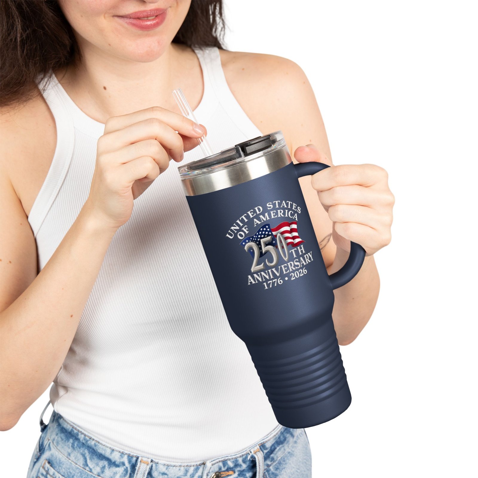 United States 250th Anniversary Flag 40oz Travel Mug - Image 18