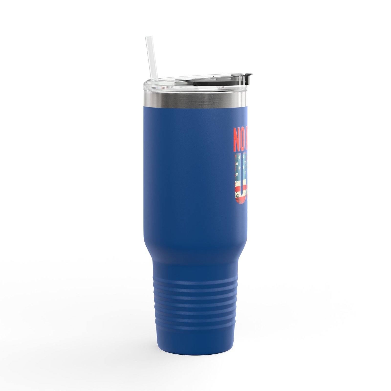 No Kings USA Travel Mug | Patriotic American Flag Text 40oz Insulated Tumbler - Image 13