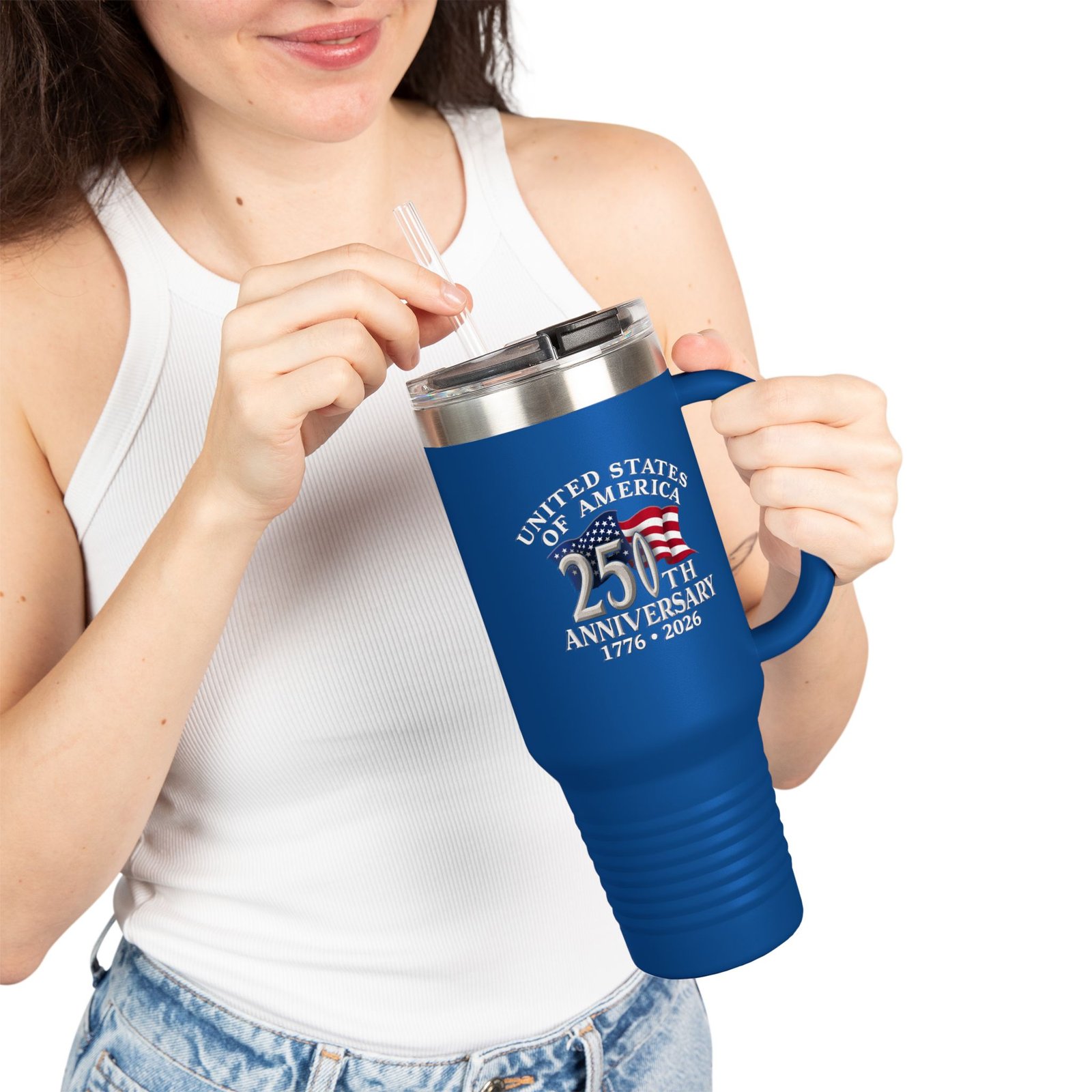 United States 250th Anniversary Flag 40oz Travel Mug - Image 15