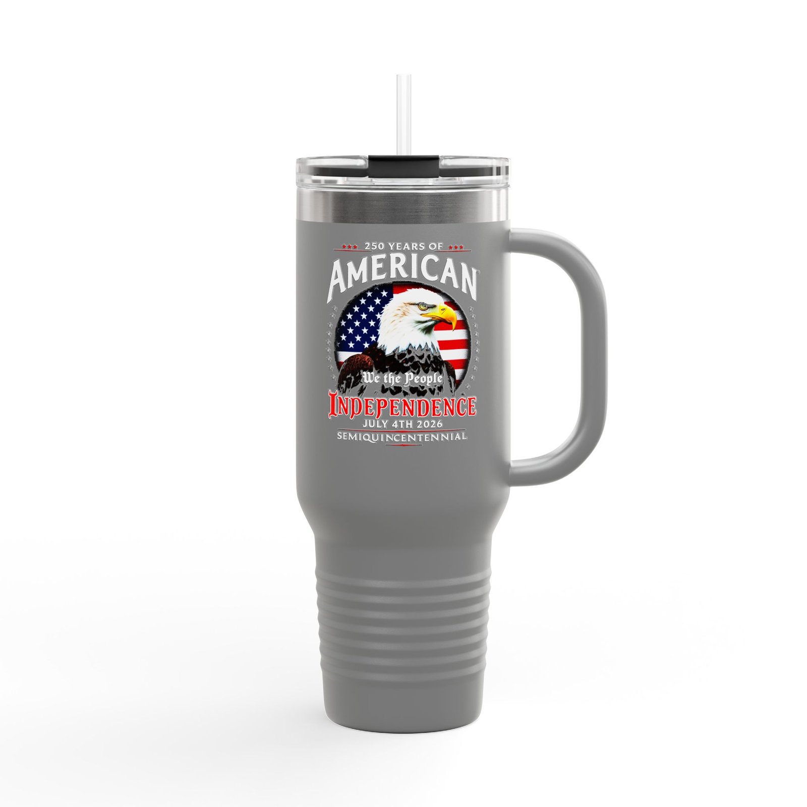 American Eagle Flag Independence 40oz Travel Mug | Patriotic Bald Eagle - Image 7