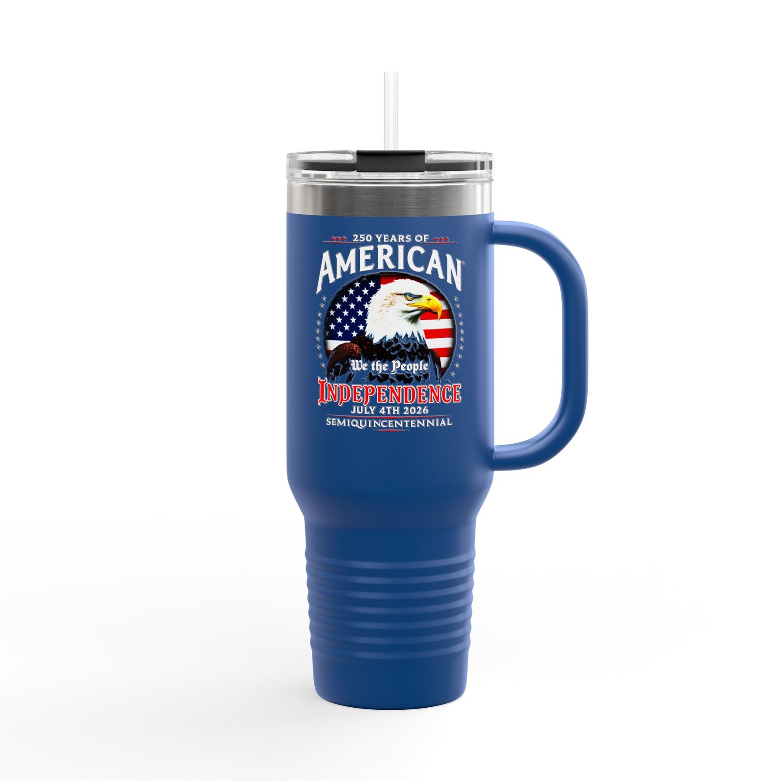 American Eagle Flag Independence 40oz Travel Mug | Patriotic Bald Eagle - Image 10