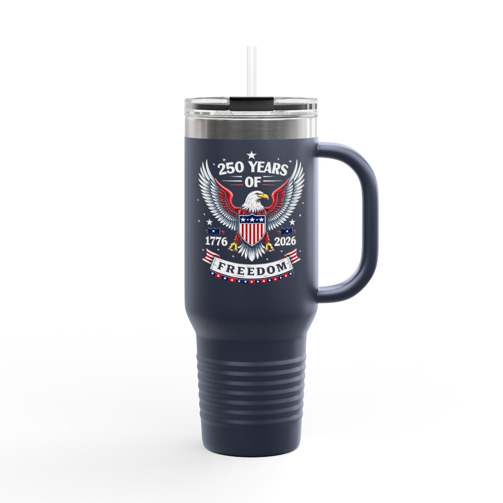 250 Years of Freedom Eagle 40oz Travel Mug | Patriotic 1776-2026 - Image 16