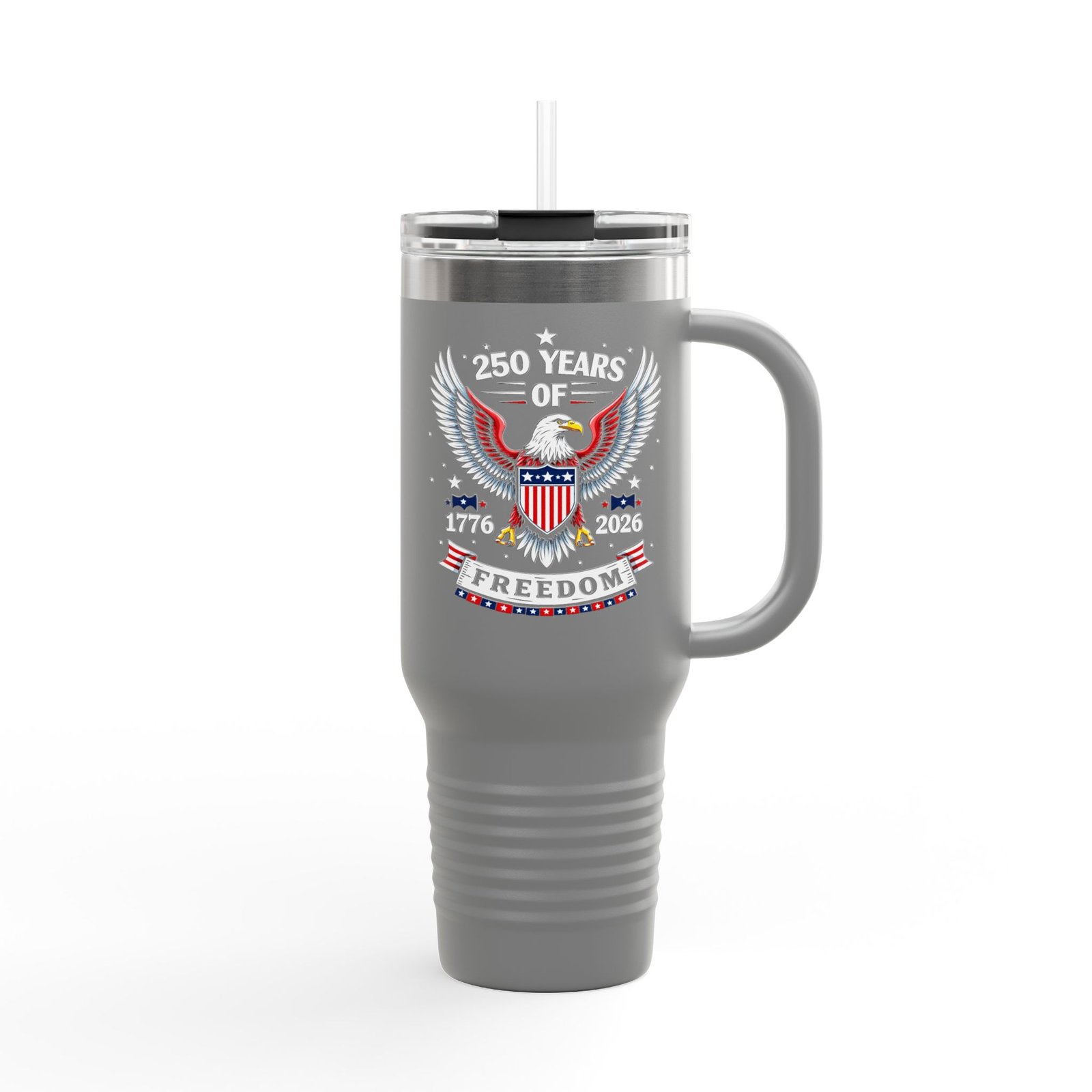 250 Years of Freedom Eagle 40oz Travel Mug | Patriotic 1776-2026 - Image 10