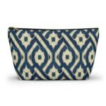 Patina Blue Geometric Accessory Pouch