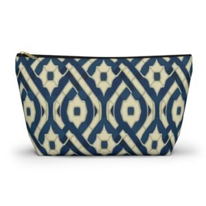 Patina Blue Geometric Accessory Pouch