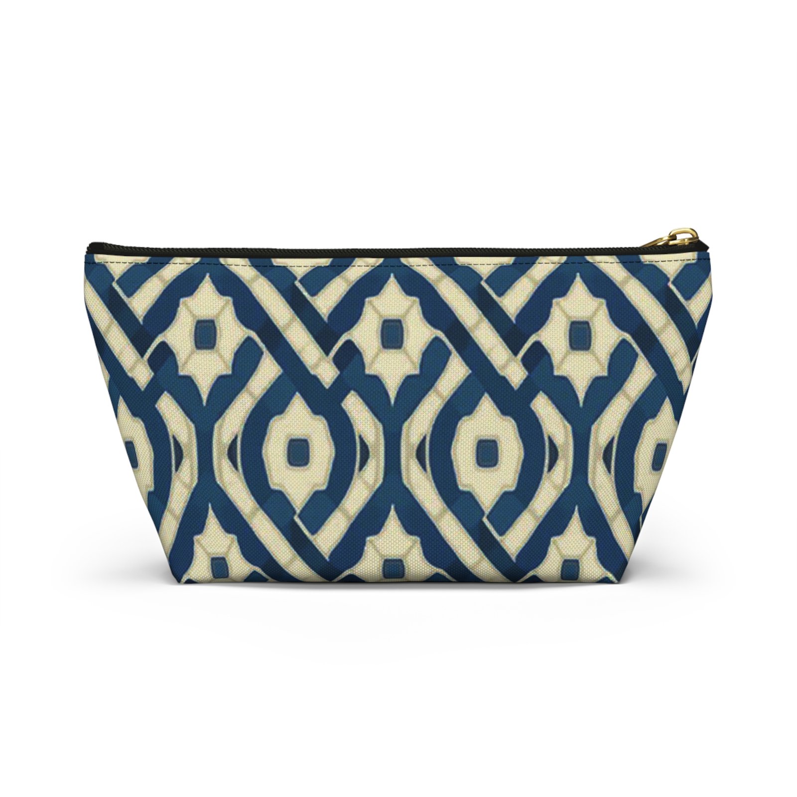 Patina Blue Geometric Accessory Pouch - Image 10