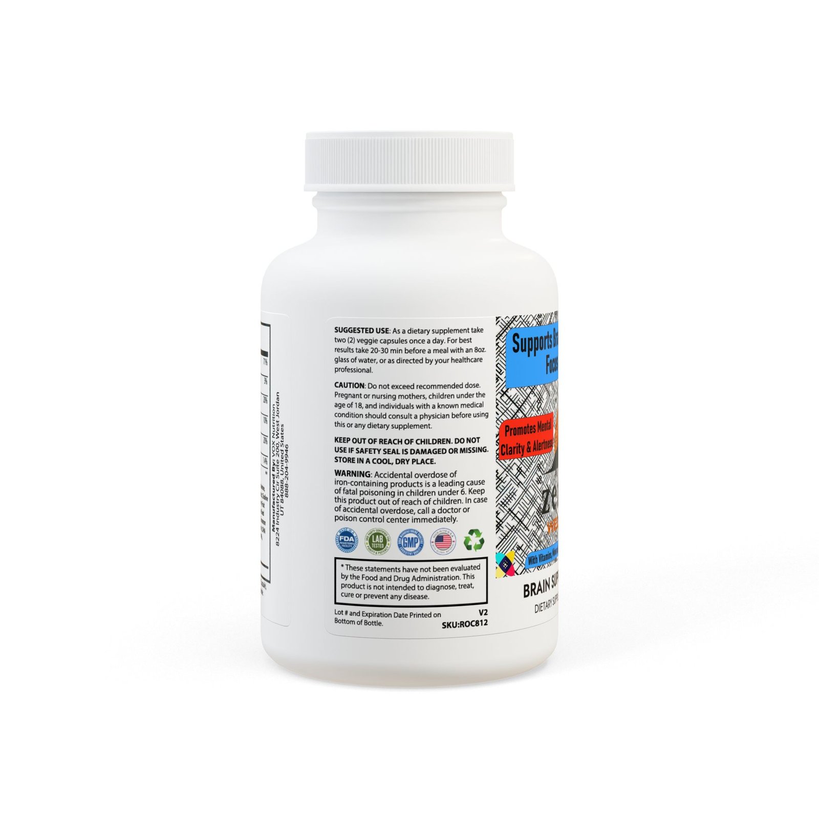 Zenith Wellness Brain Support Complex Supplement (60 Capsules) - Image 2