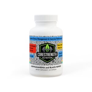 CoreStrength Nutrition Ashwagandha and Black Pepper Supplement (60 capsules)