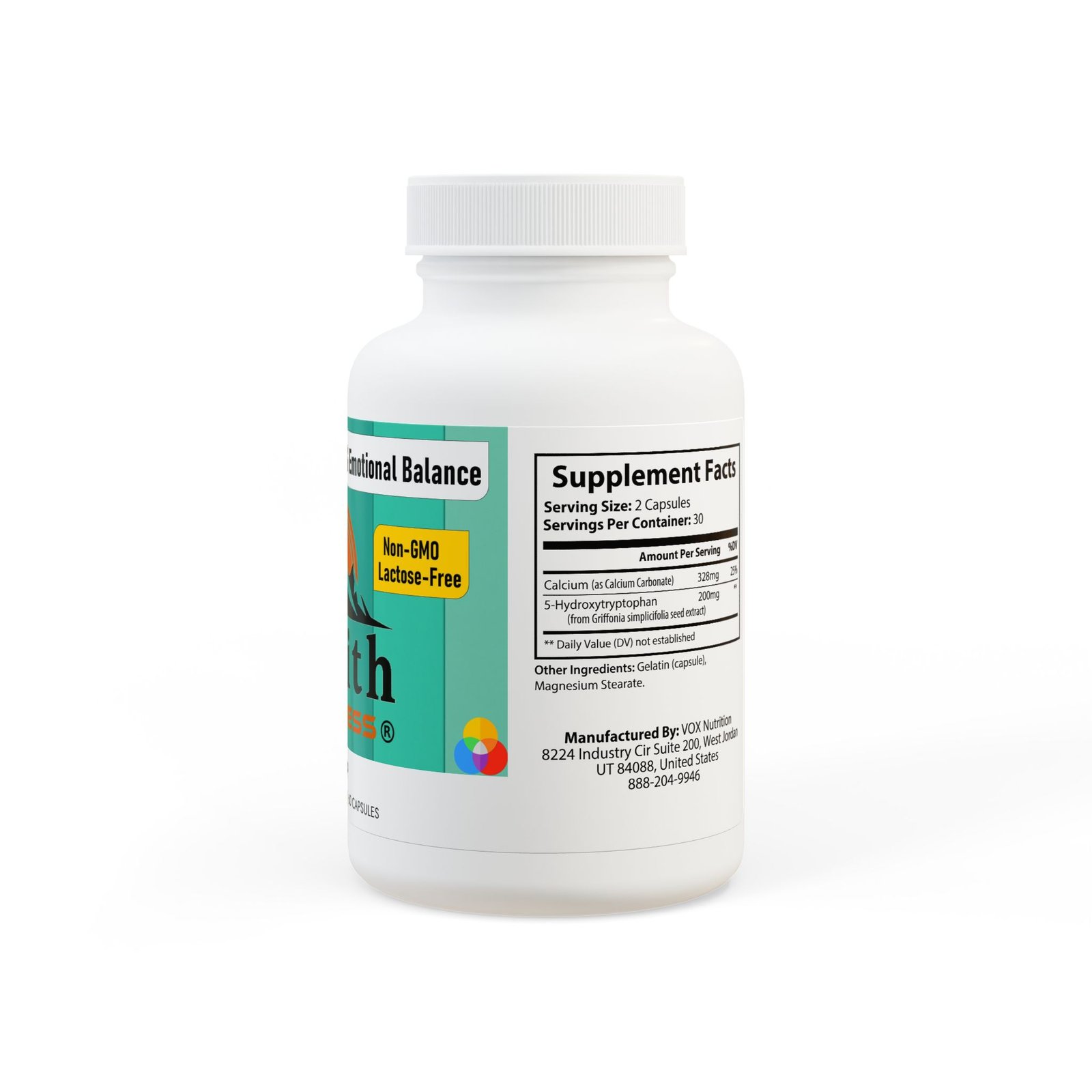 Zenith Wellness 5-HTP Supplement (60 Capsules) - Image 3