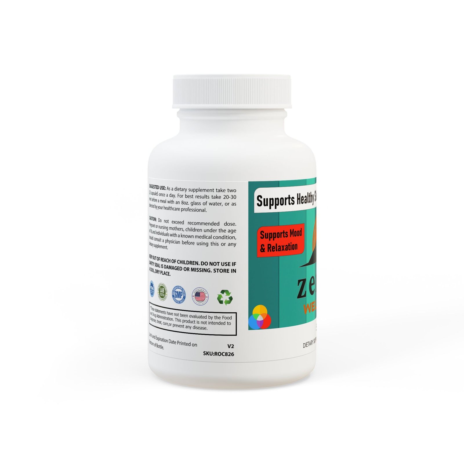 Zenith Wellness 5-HTP Supplement (60 Capsules) - Image 2