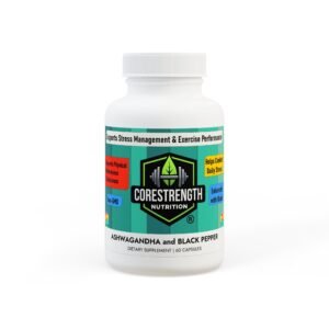 CoreStrength Nutrition Ashwagandha and Black Pepper Supplement (60 capsules)