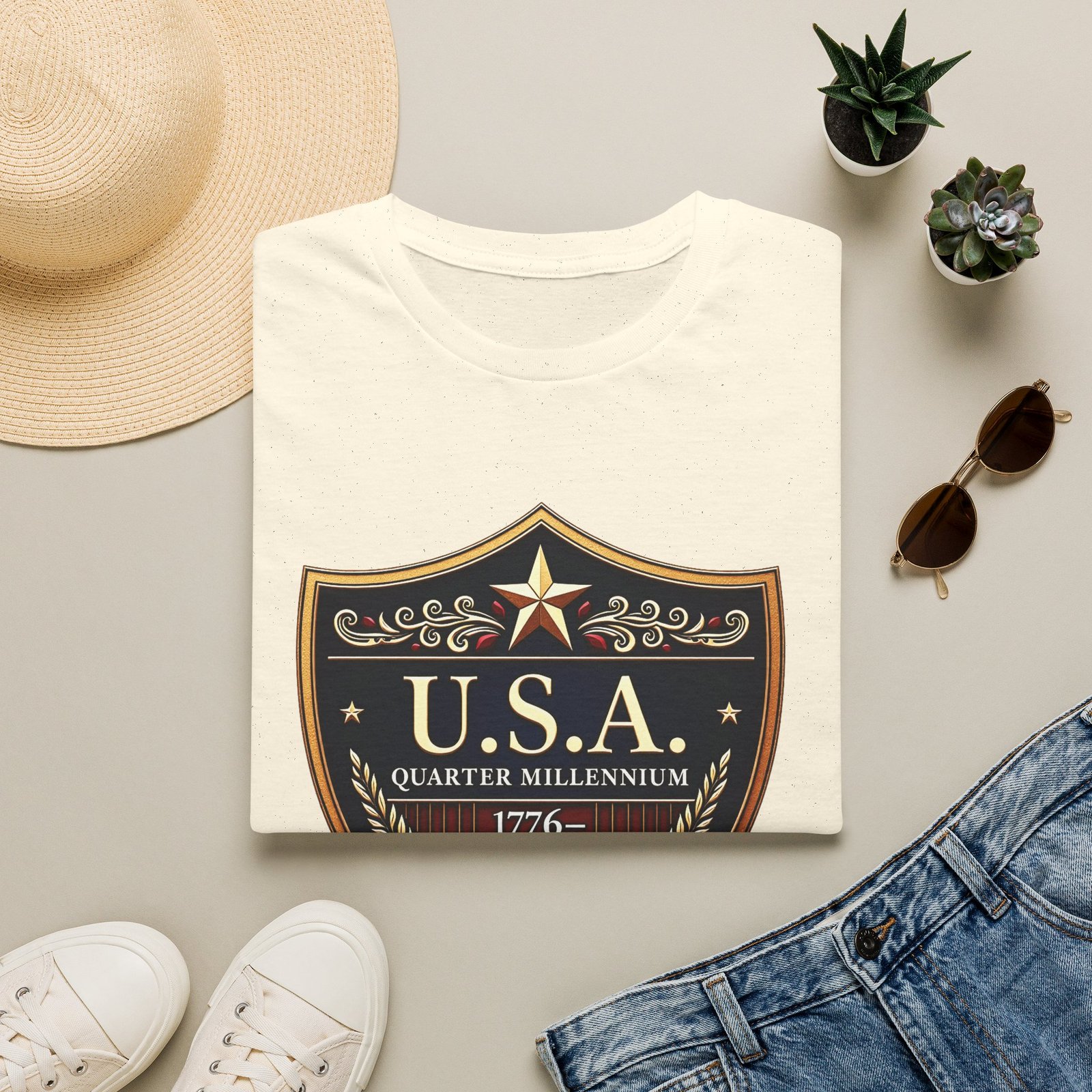 USA Shield Emblem T-Shirt _ 1776_2026 Quarter Millennium Patriotic Tee - Image 27