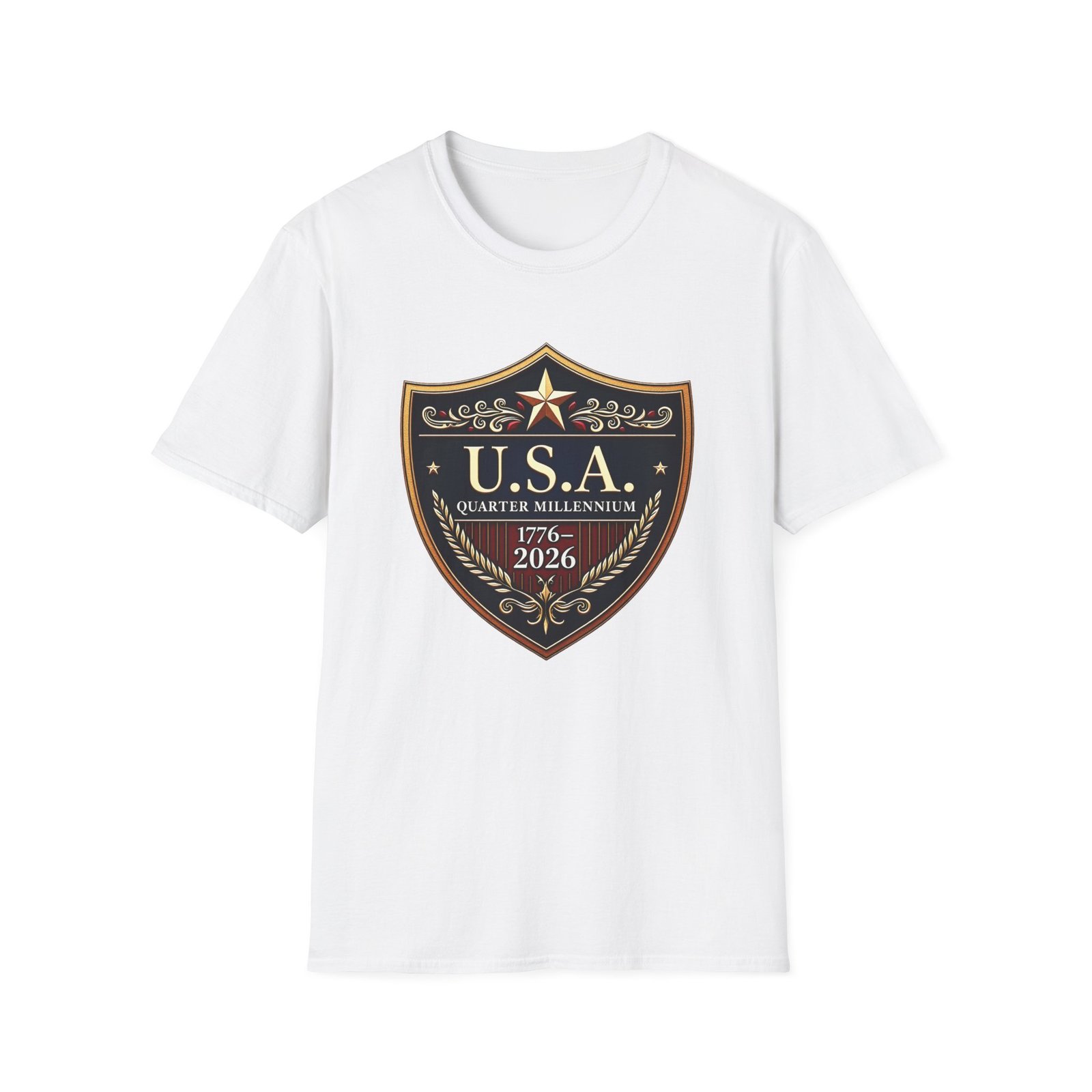 USA Shield Emblem T-Shirt _ 1776_2026 Quarter Millennium Patriotic Tee - Image 2
