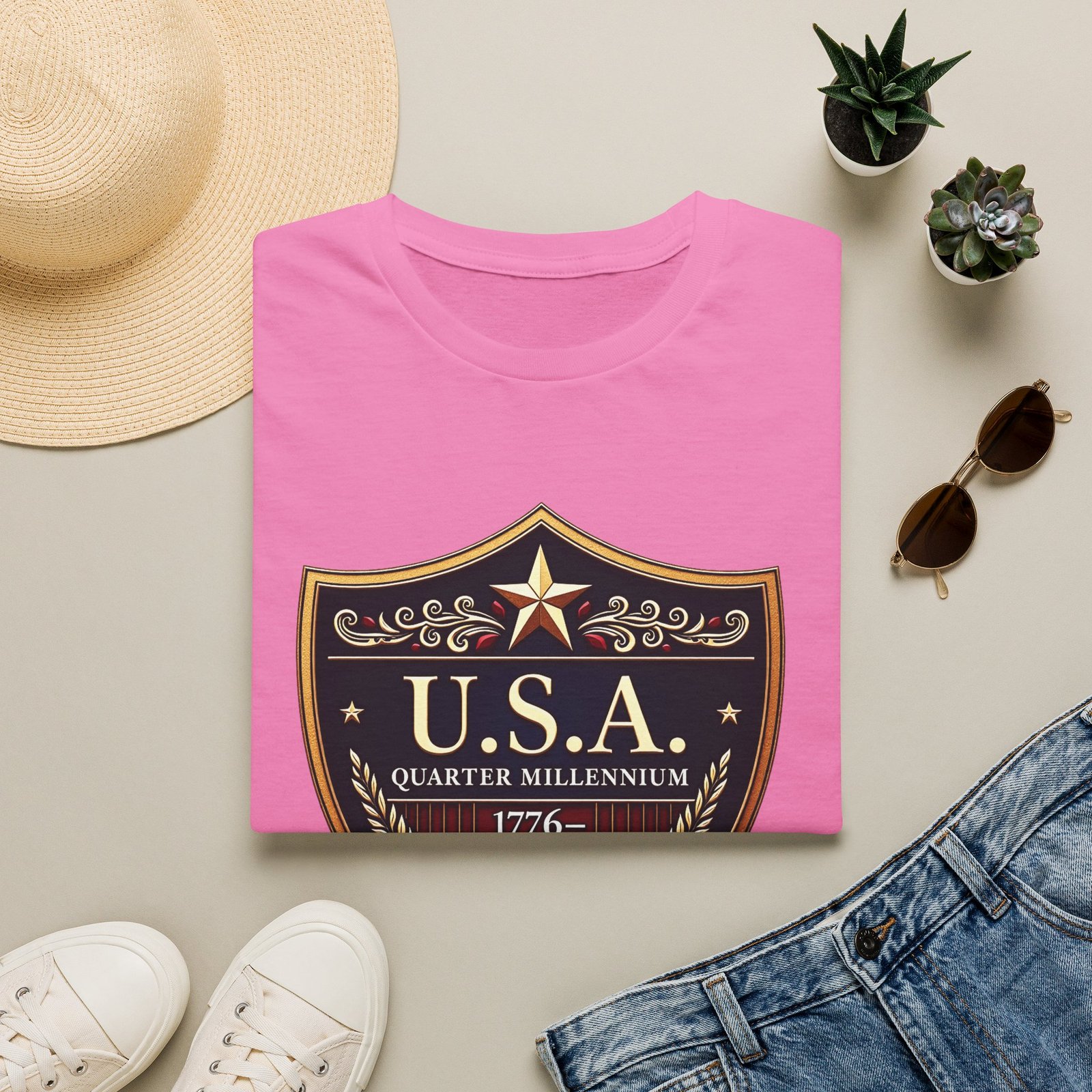 USA Shield Emblem T-Shirt _ 1776_2026 Quarter Millennium Patriotic Tee - Image 43
