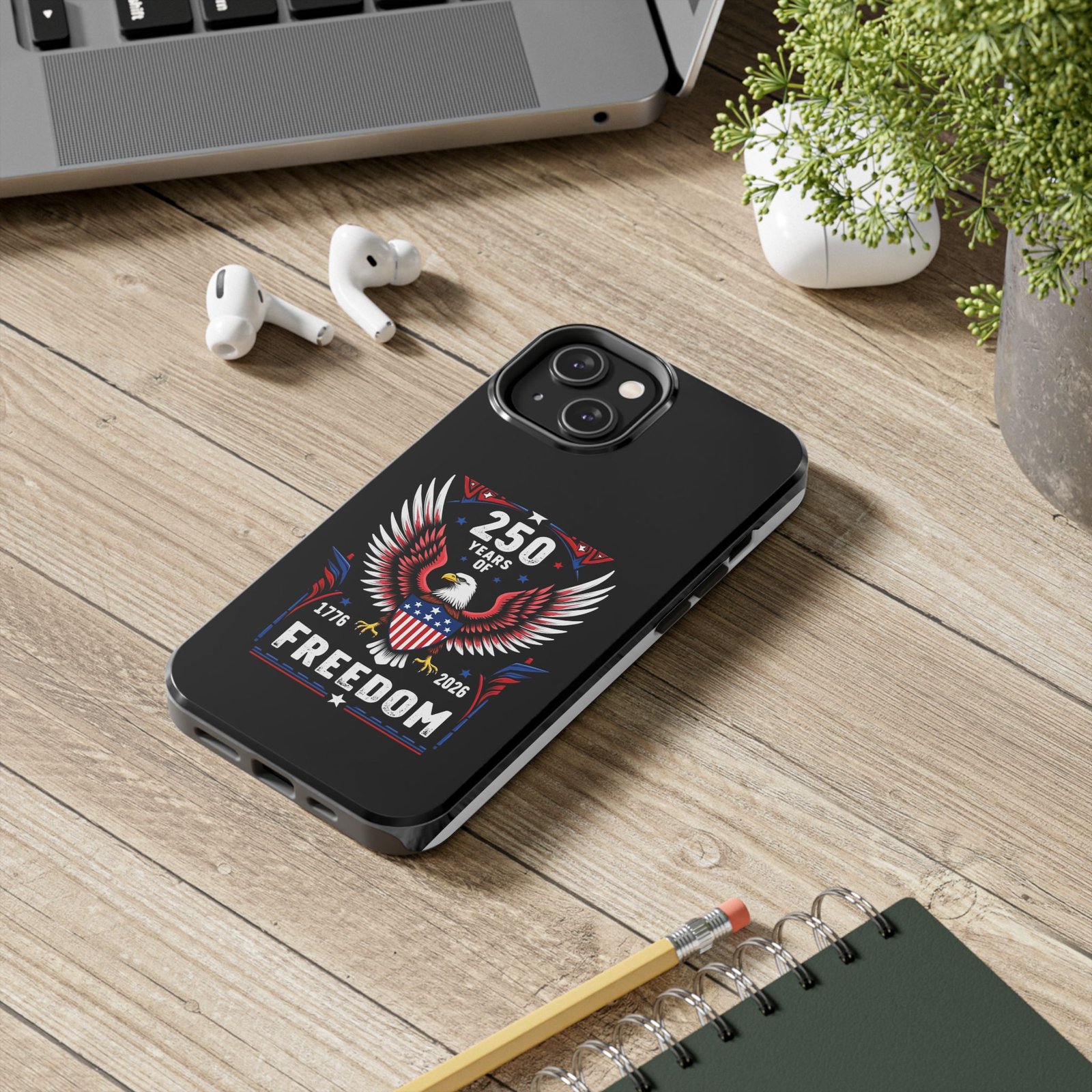 iPhone 14-15-16-17 _250 Years of Freedom Eagle phone case | 1776-2026 Patriotic American design - Image 2