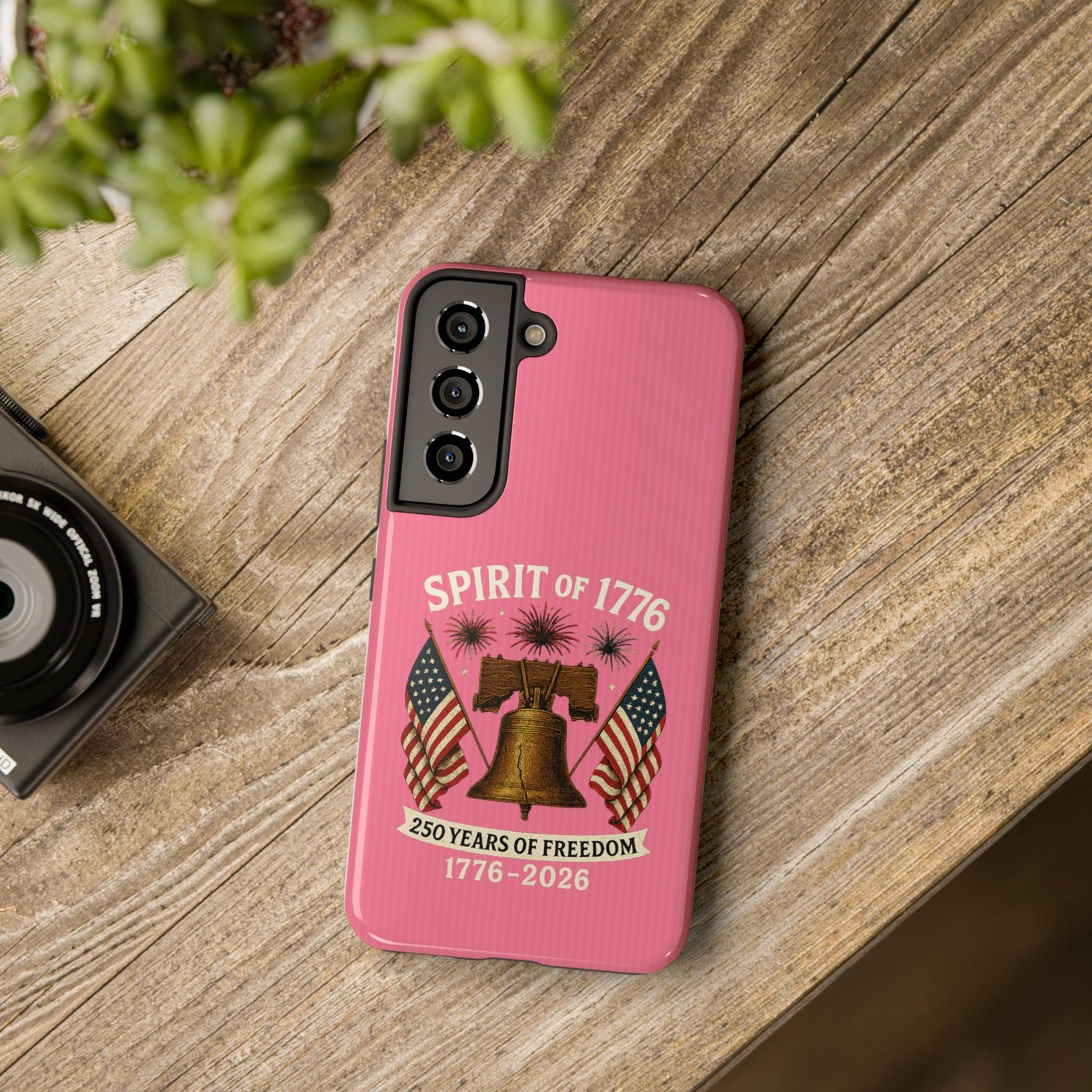 Hot Pink Samsung Galaxy S25-S24-S23-S22-S21_Spirit of 1776 Liberty Bell phone case | 250 Years of Freedom 1776-2026 - Image 15