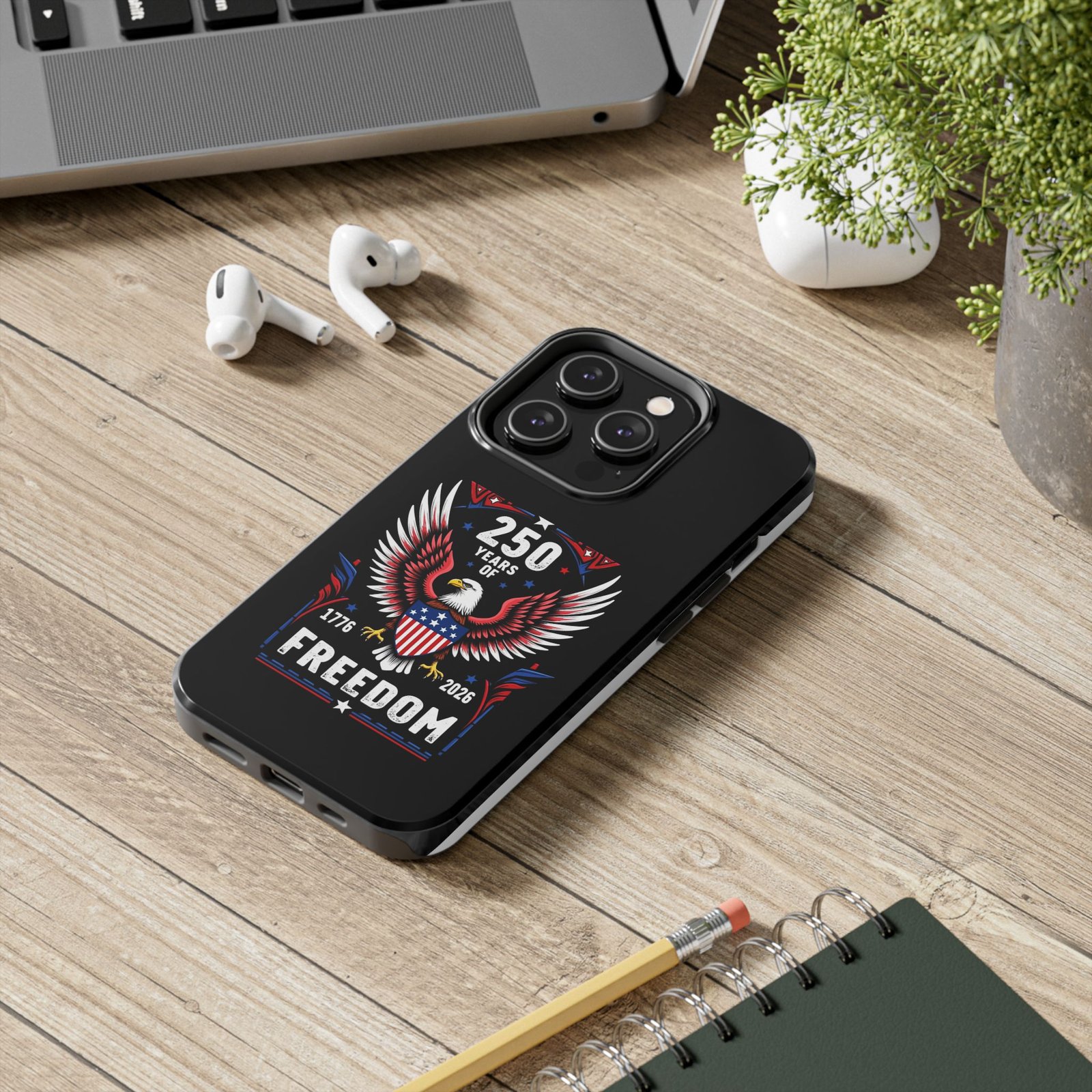 iPhone 14-15-16-17 _250 Years of Freedom Eagle phone case | 1776-2026 Patriotic American design - Image 4