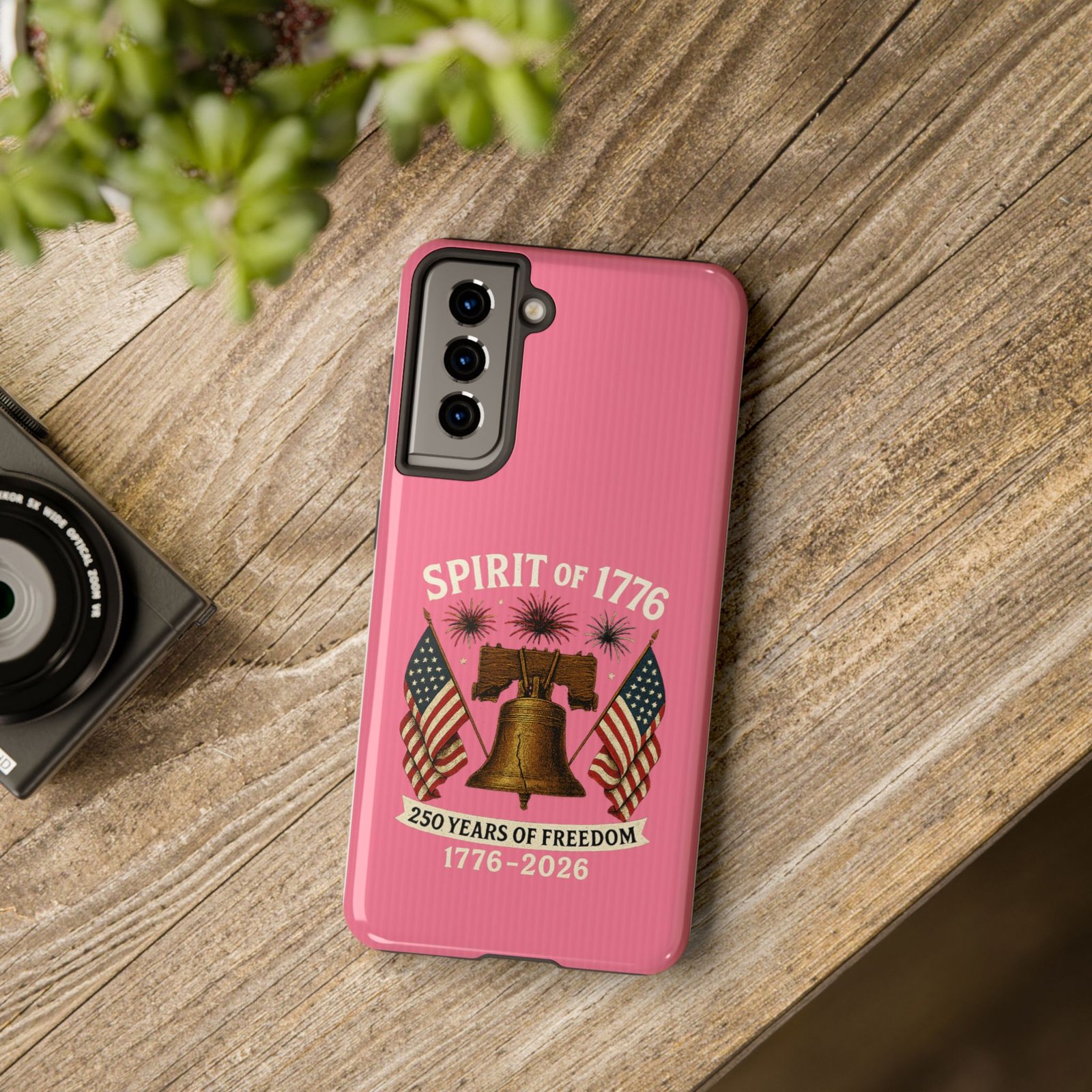 Hot Pink Samsung Galaxy S25-S24-S23-S22-S21_Spirit of 1776 Liberty Bell phone case | 250 Years of Freedom 1776-2026 - Image 20