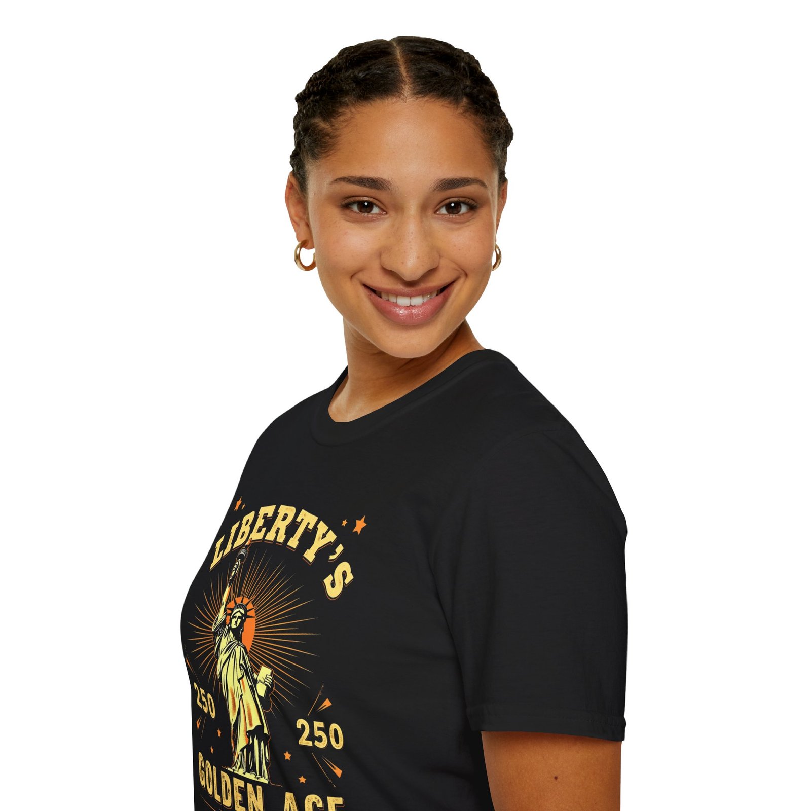 Liberty's Golden Age Statue of Liberty T-Shirt | 250 Anniversary Retro - Image 8