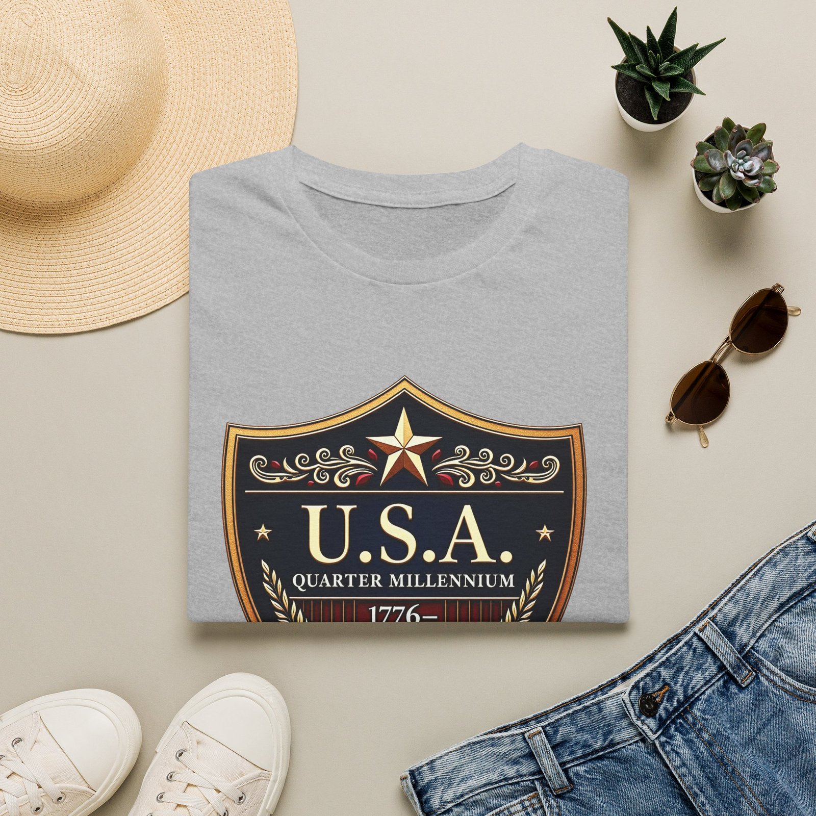 USA Shield Emblem T-Shirt _ 1776_2026 Quarter Millennium Patriotic Tee - Image 17
