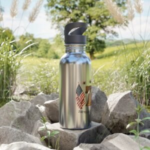 Liberty Bell with American Flags Water Bottle | Stainless Steel 20oz