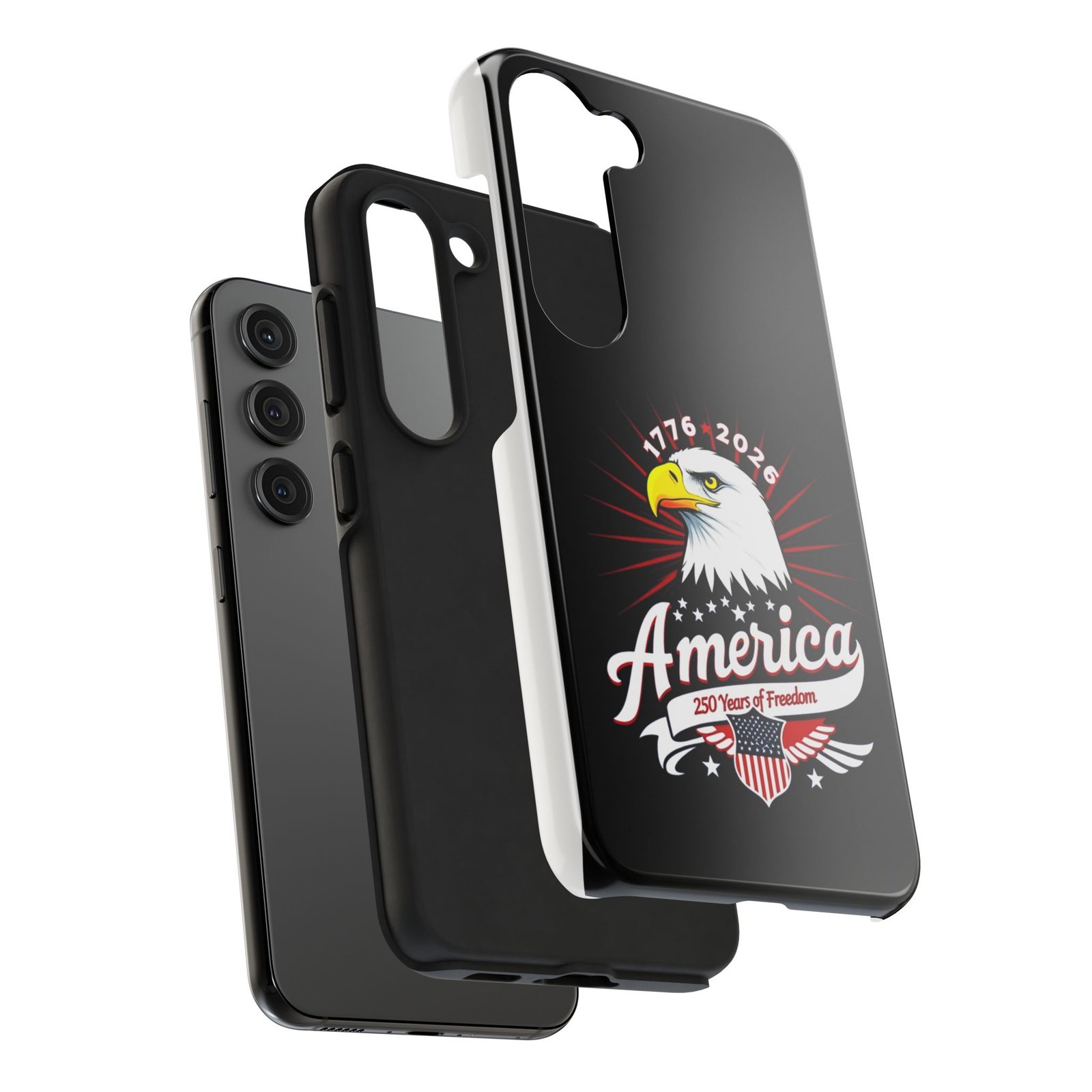 Samsung Galaxy S25-S24-S23-S22-S21_American Eagle 250 Years Freedom Phone Case | Patriotic USA Bald Eagle Phone Case - Image 8