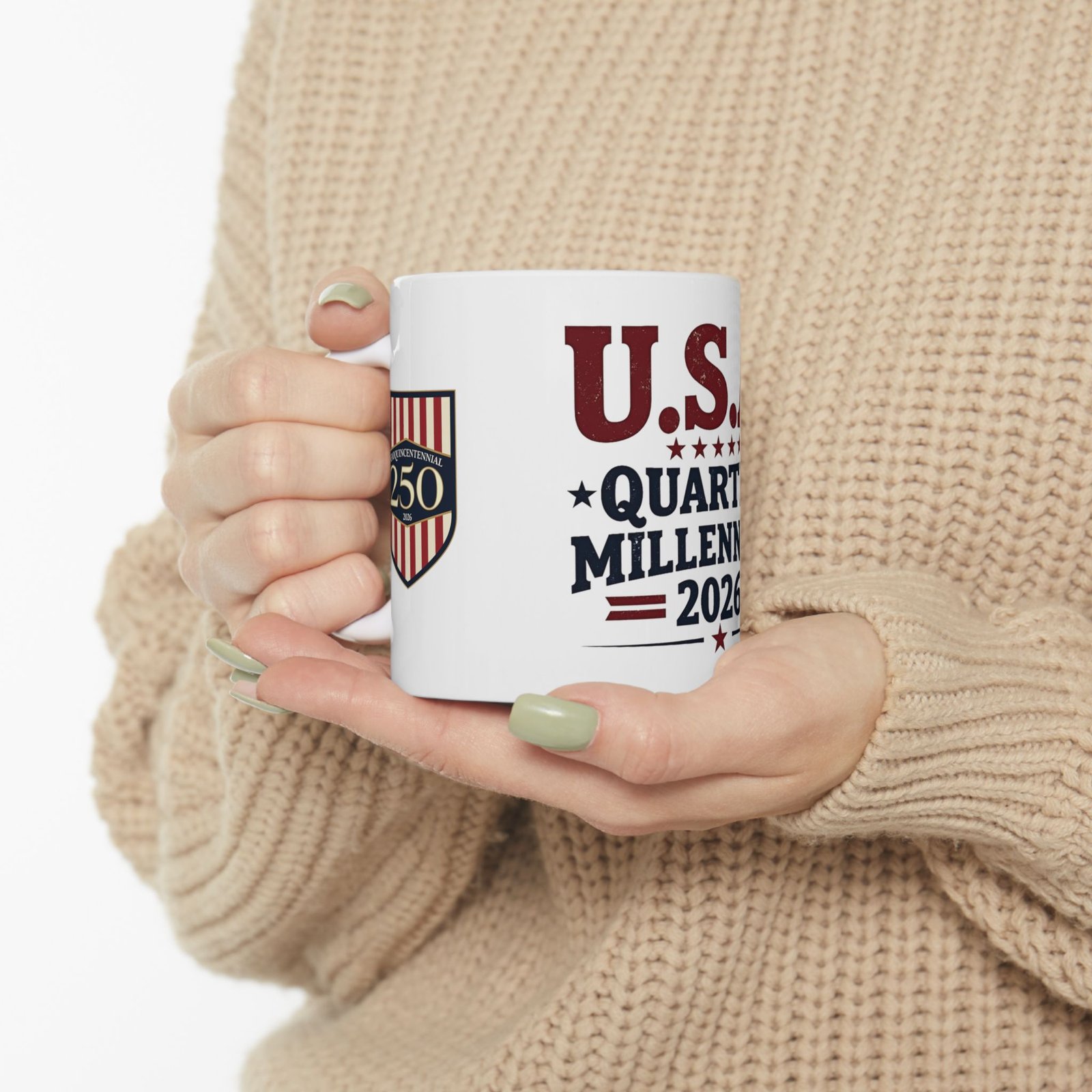 USA Quarter Millennium 2026 Mug | 250th Anniversary Shield Design - Image 9