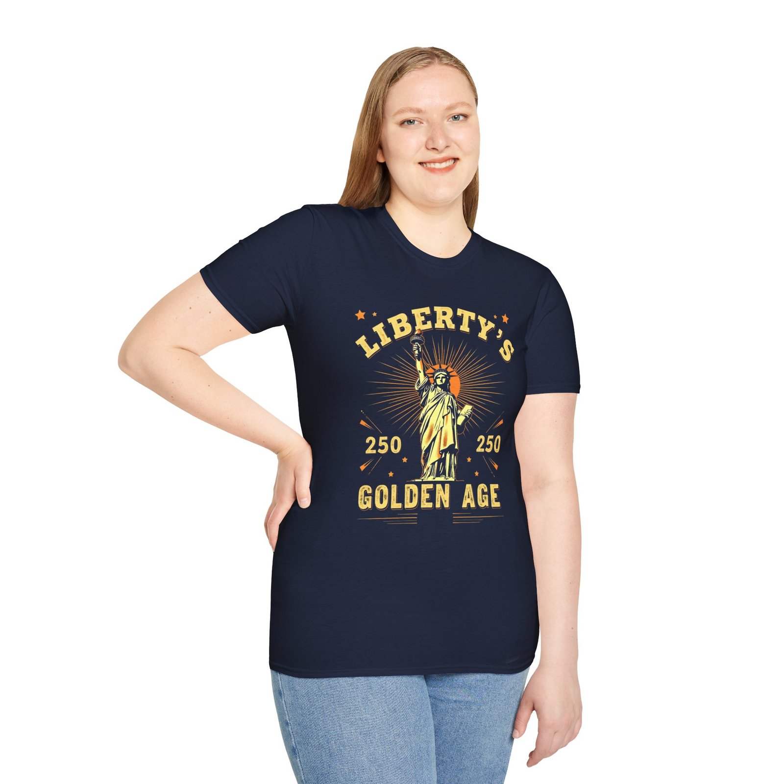 Liberty's Golden Age Statue of Liberty T-Shirt | 250 Anniversary Retro - Image 17