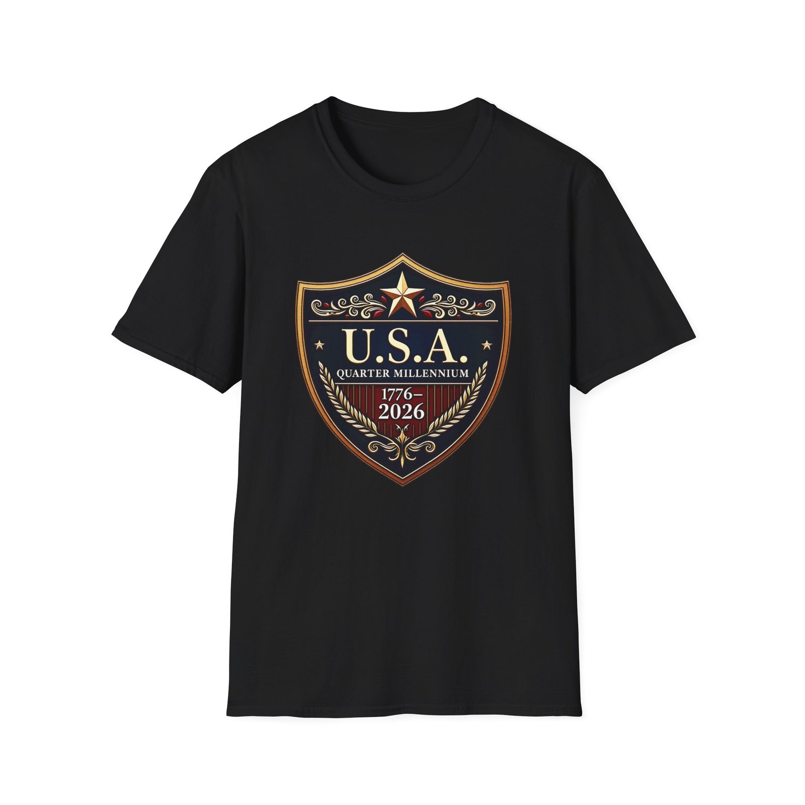 USA Shield Emblem T-Shirt _ 1776_2026 Quarter Millennium Patriotic Tee - Image 5