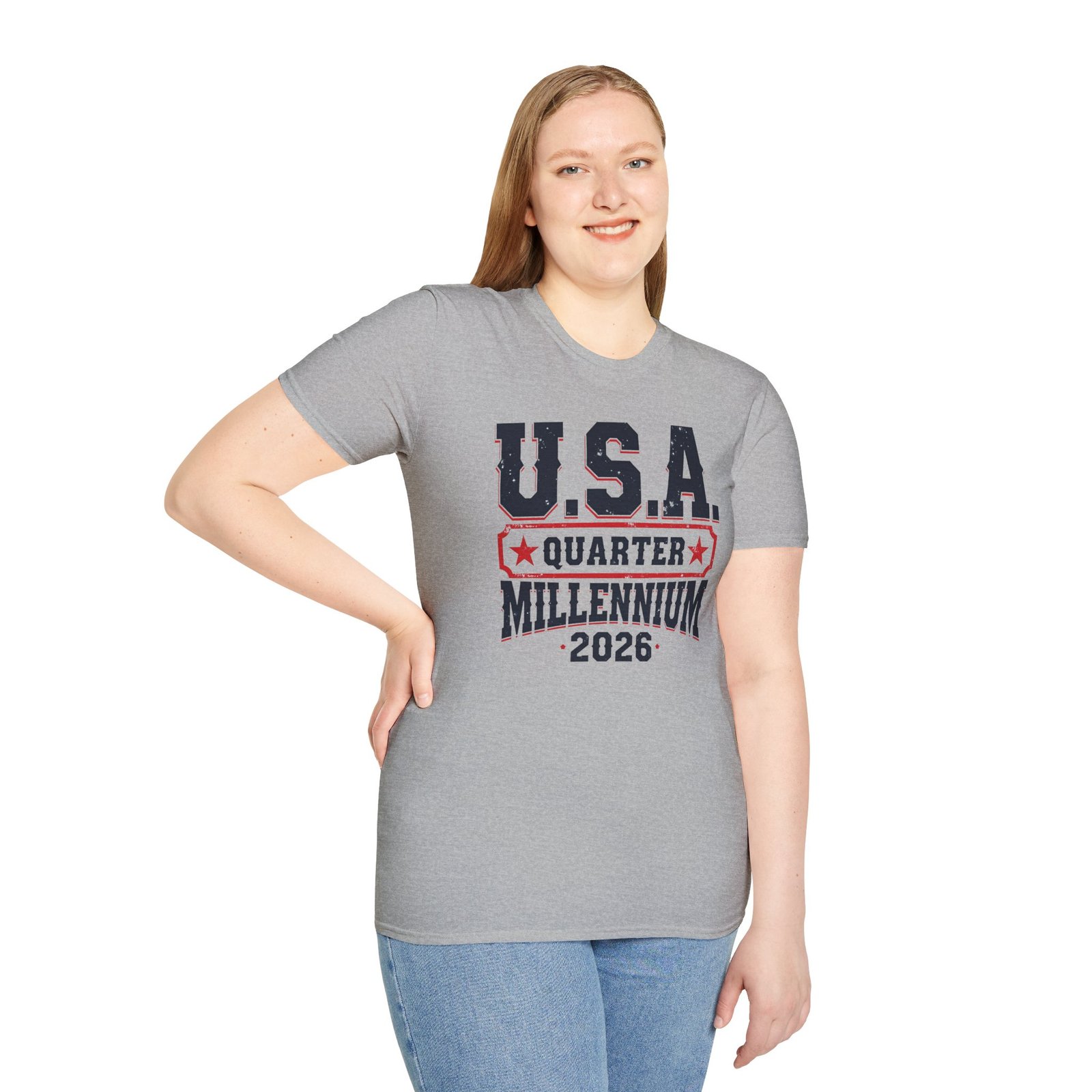 USA Quarter Millennium 2026 Patriotic T-Shirt | Quarter-themed Graphic Tee - Image 19