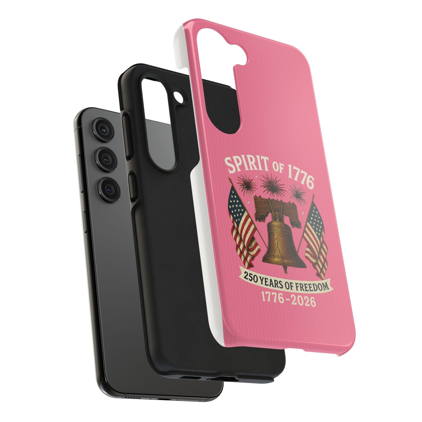 Hot Pink Samsung Galaxy S25-S24-S23-S22-S21_Spirit of 1776 Liberty Bell phone case | 250 Years of Freedom 1776-2026 - Image 9