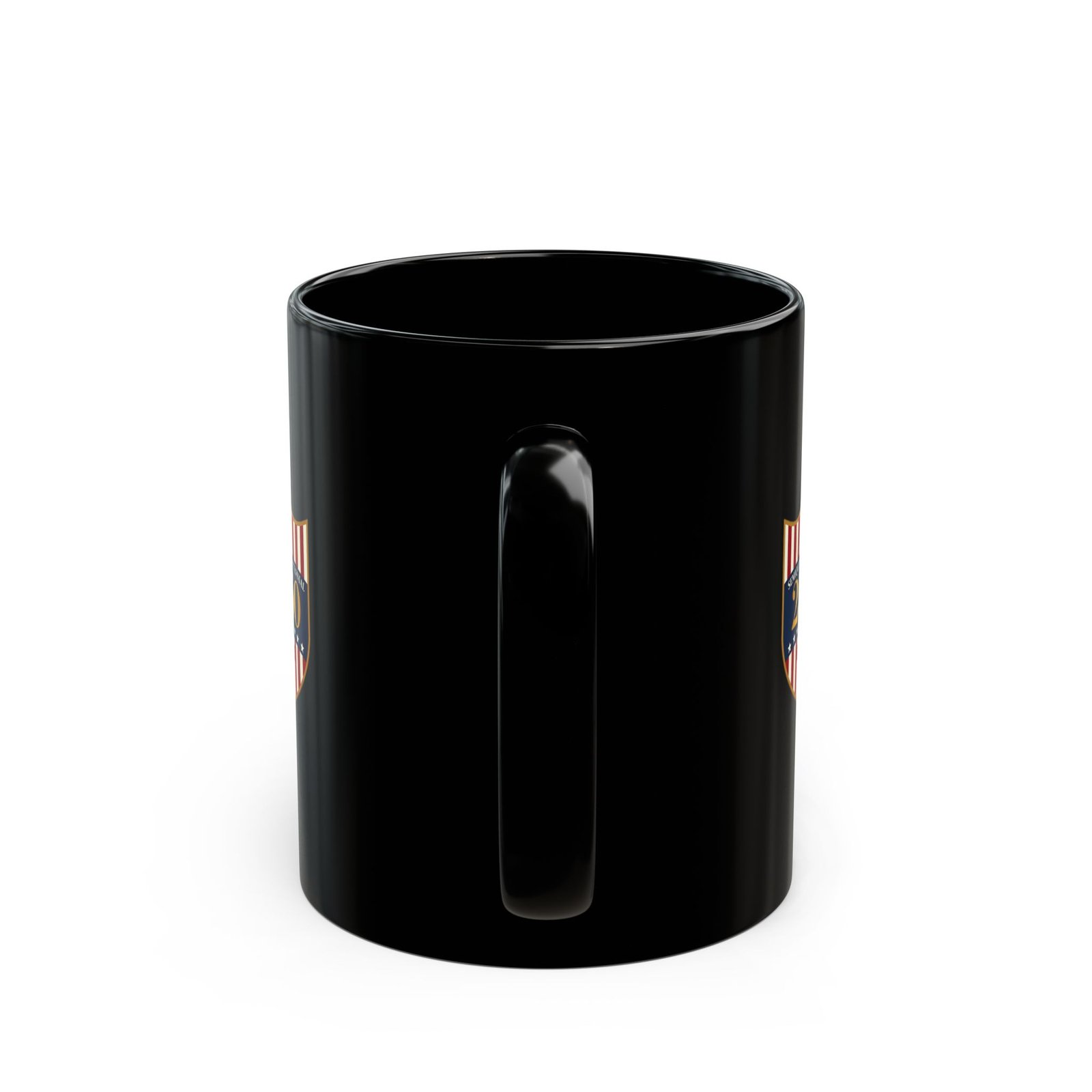 250 Eagle Emblem Mug | Black Ceramic Coffee Cup - Image 4