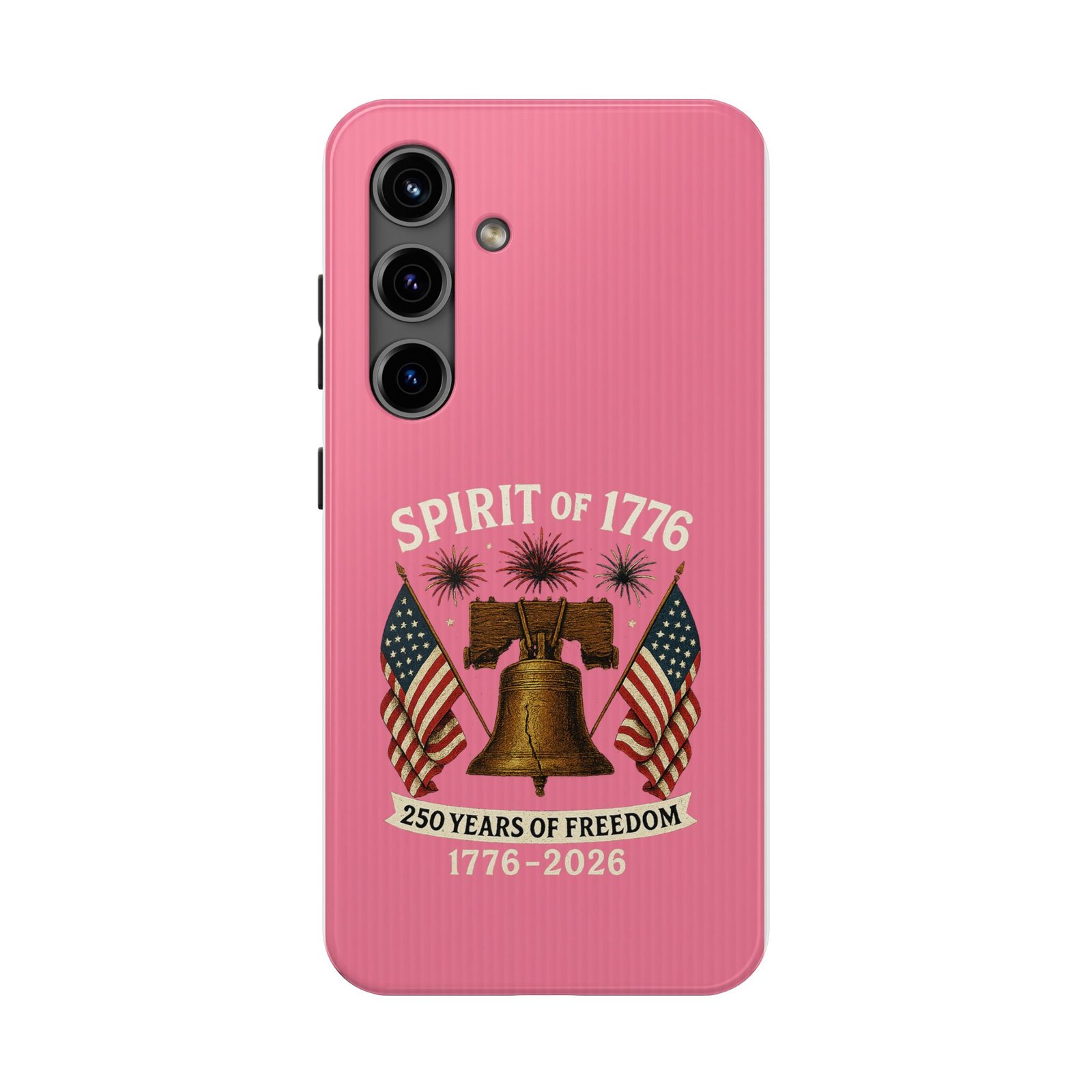 Hot Pink Samsung Galaxy S25-S24-S23-S22-S21_Spirit of 1776 Liberty Bell phone case | 250 Years of Freedom 1776-2026 - Image 2