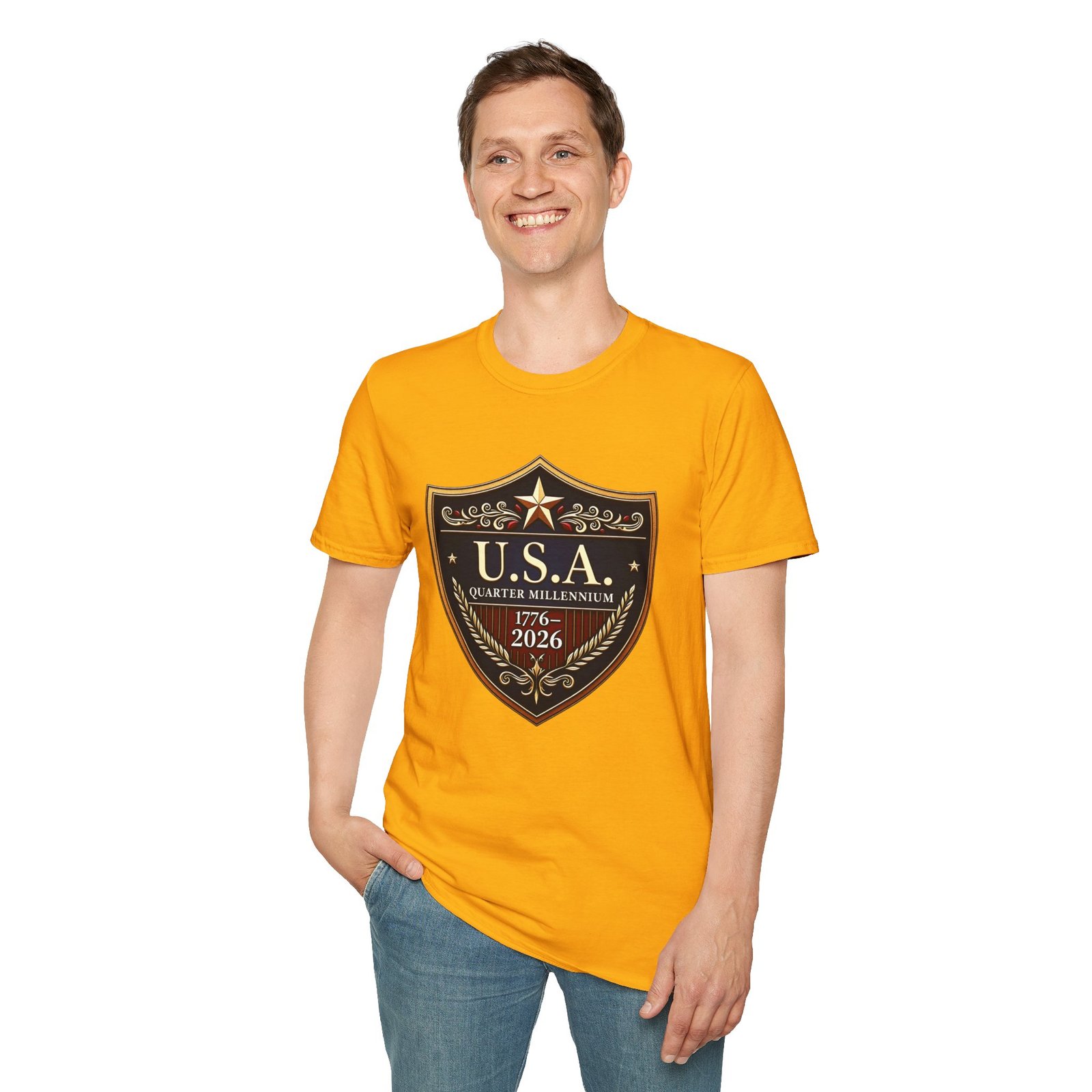 USA Shield Emblem T-Shirt _ 1776_2026 Quarter Millennium Patriotic Tee - Image 22