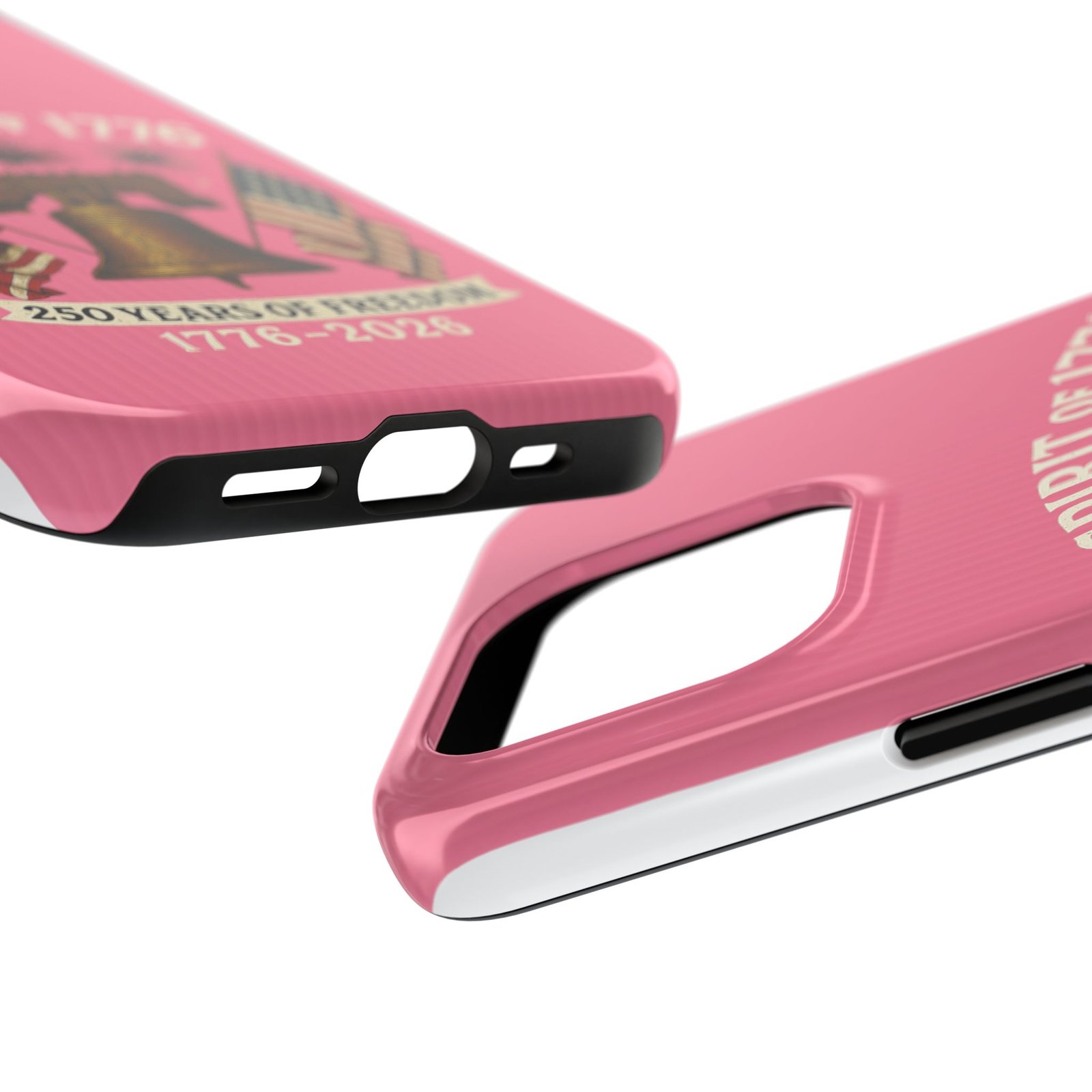 Hot Pink iPhone 14-15-16-17 Spirit of 1776 Phone Case | Liberty Bell, American Flags, 250 Years of Freedom 1776-2026 - Image 15