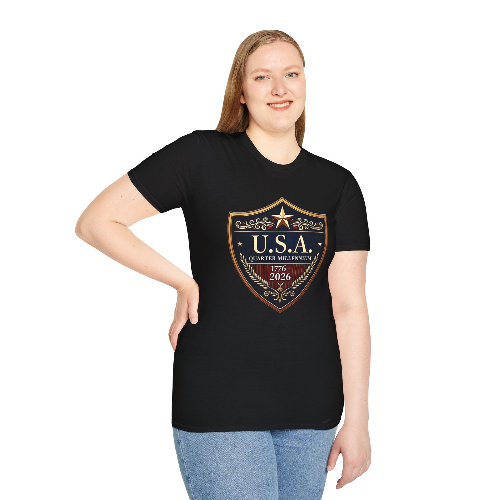 USA Shield Emblem T-Shirt _ 1776_2026 Quarter Millennium Patriotic Tee - Image 8