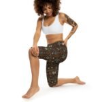 Southwestern Aztec Pattern Capri Leggings | Tribal Geometric Print