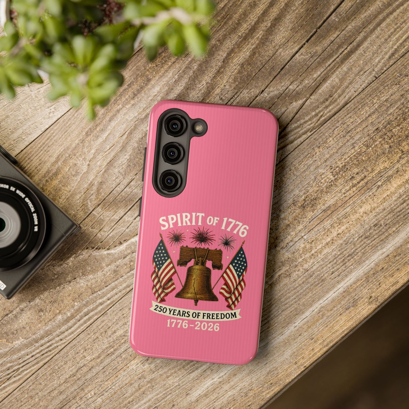 Hot Pink Samsung Galaxy S25-S24-S23-S22-S21_Spirit of 1776 Liberty Bell phone case | 250 Years of Freedom 1776-2026 - Image 10